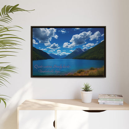Canvas Quiet Waters Steady Heart Unshakable Hope Matte Canvas, Pinewood Framed - Vibrant Styles