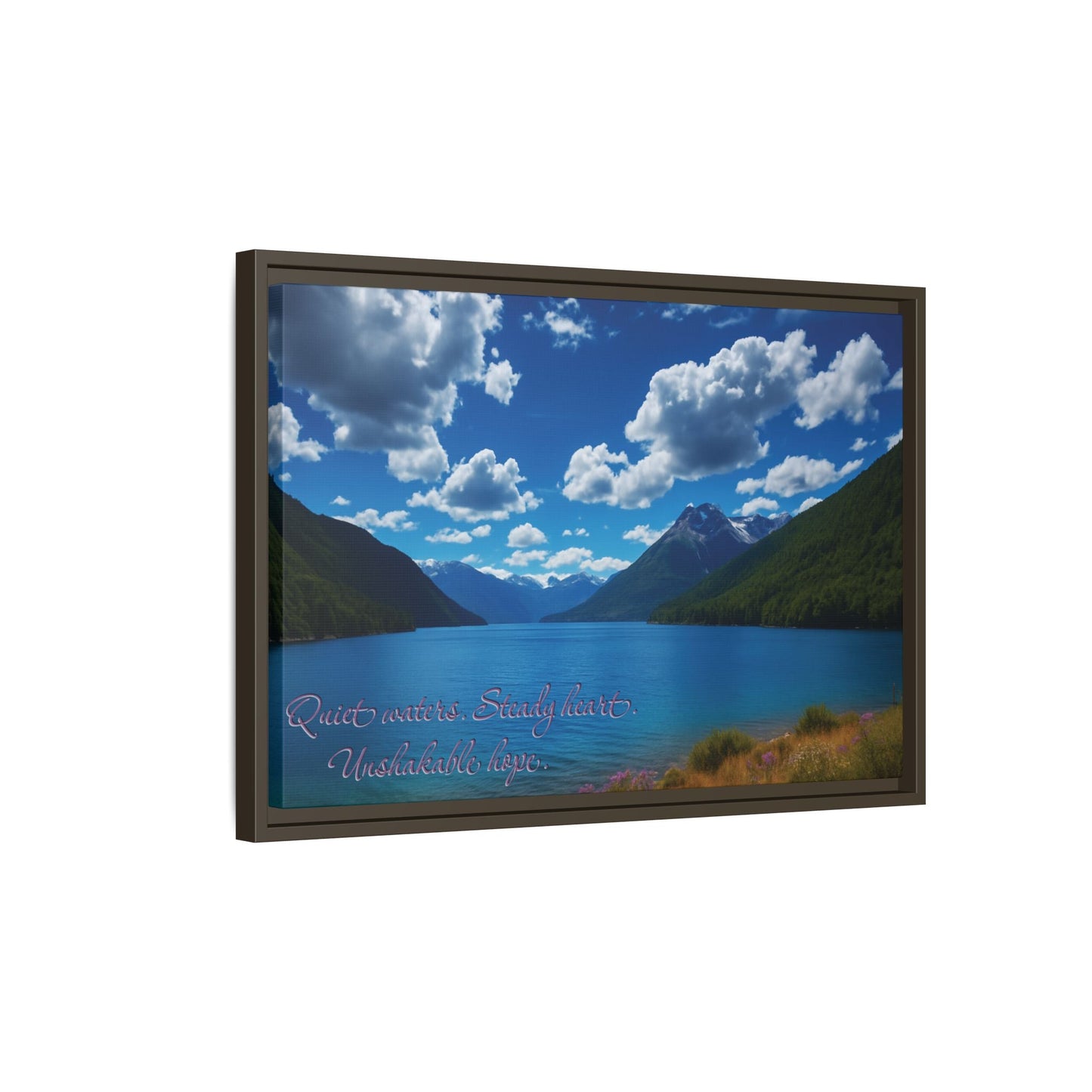 Canvas Quiet Waters Steady Heart Unshakable Hope Matte Canvas, Pinewood Framed - Vibrant Styles