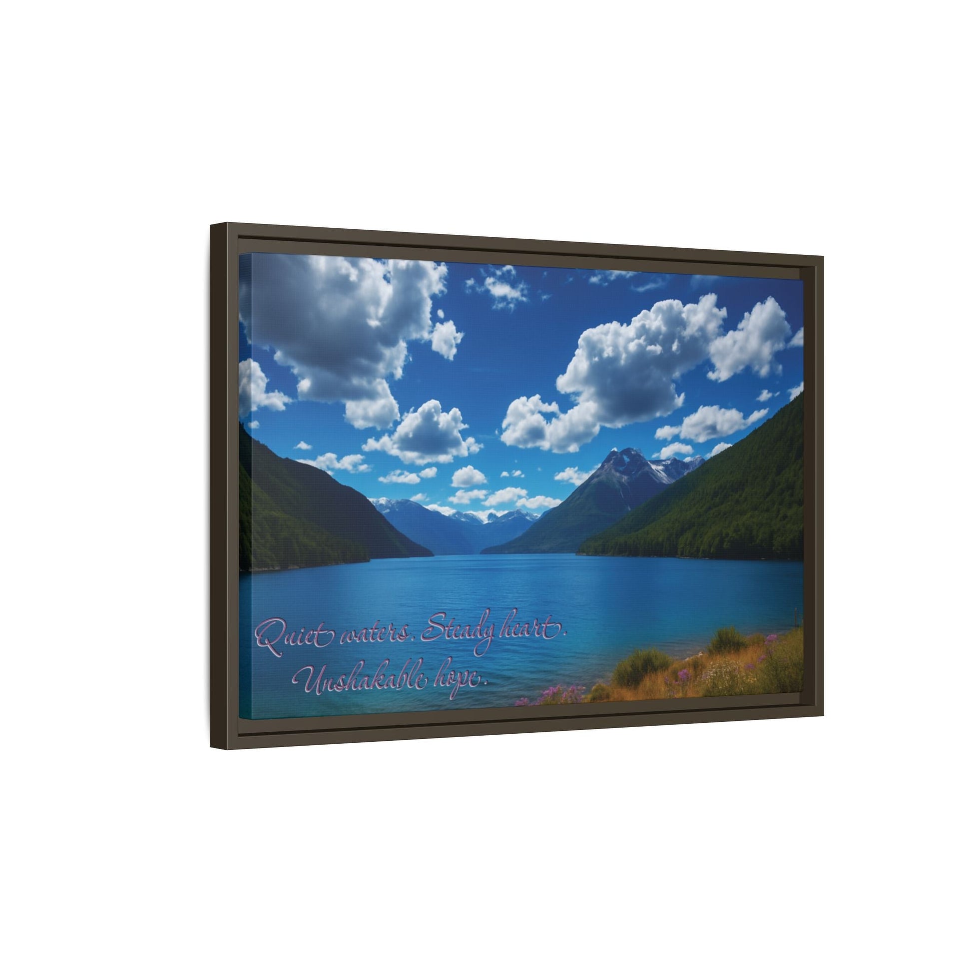 Canvas Quiet Waters Steady Heart Unshakable Hope Matte Canvas, Pinewood Framed - Vibrant Styles