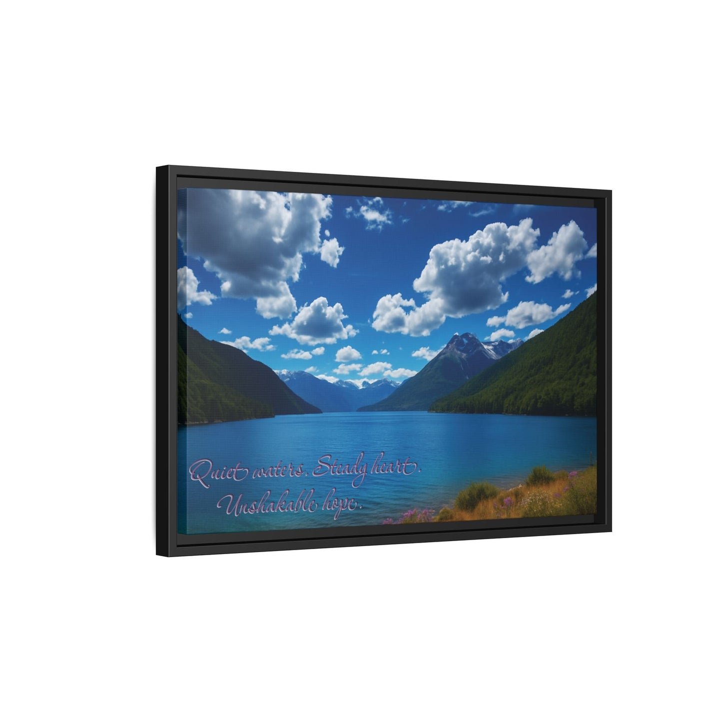 Canvas Quiet Waters Steady Heart Unshakable Hope Matte Canvas, Pinewood Framed - Vibrant Styles