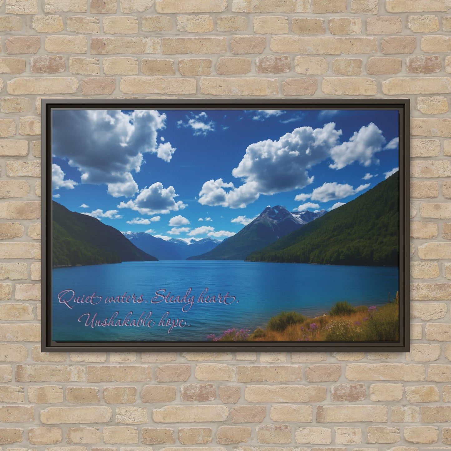 Canvas Quiet Waters Steady Heart Unshakable Hope Matte Canvas, Pinewood Framed - Vibrant Styles