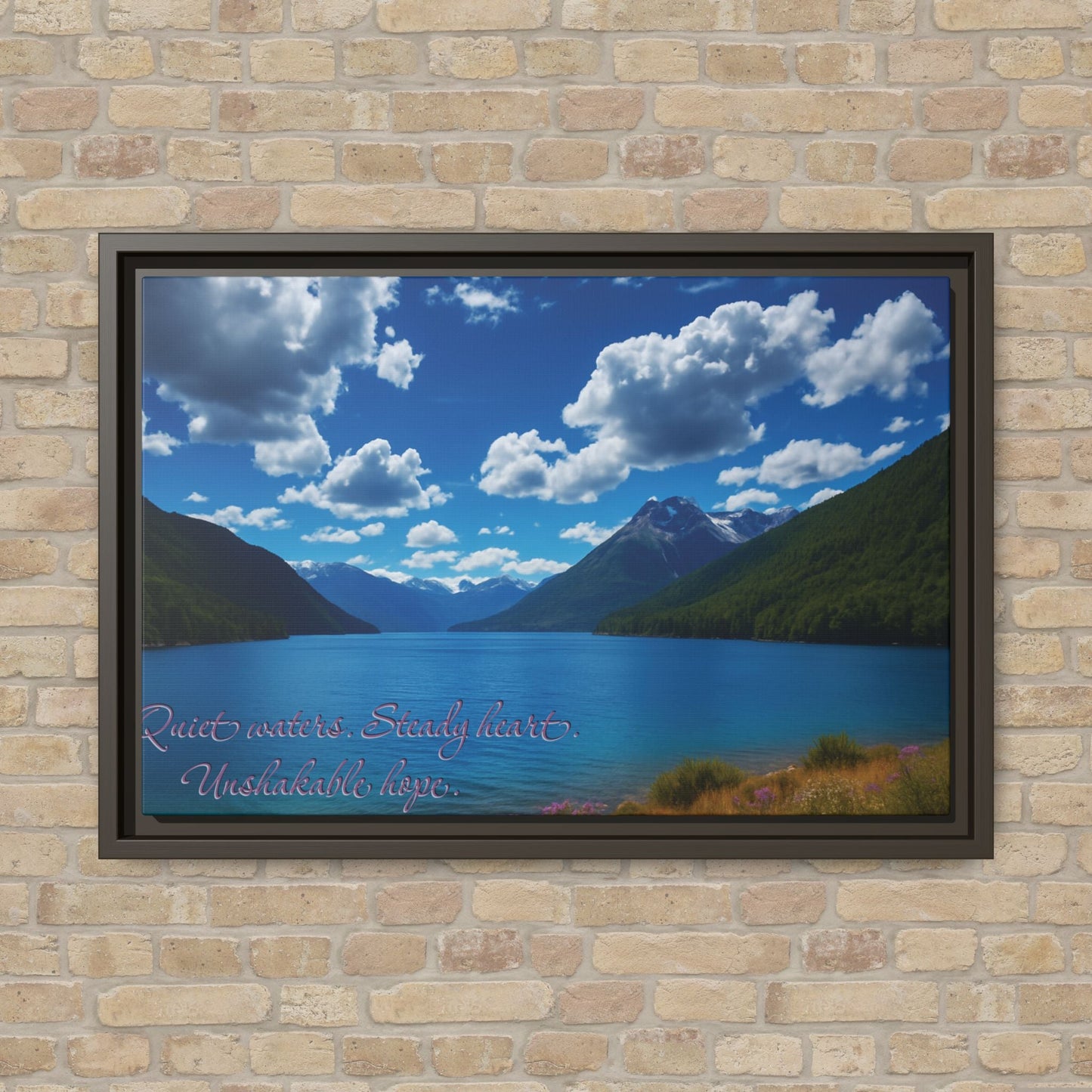 Canvas Quiet Waters Steady Heart Unshakable Hope Matte Canvas, Pinewood Framed - Vibrant Styles