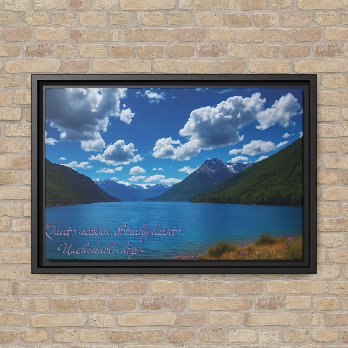 Canvas Quiet Waters Steady Heart Unshakable Hope Matte Canvas, Pinewood Framed - Vibrant Styles