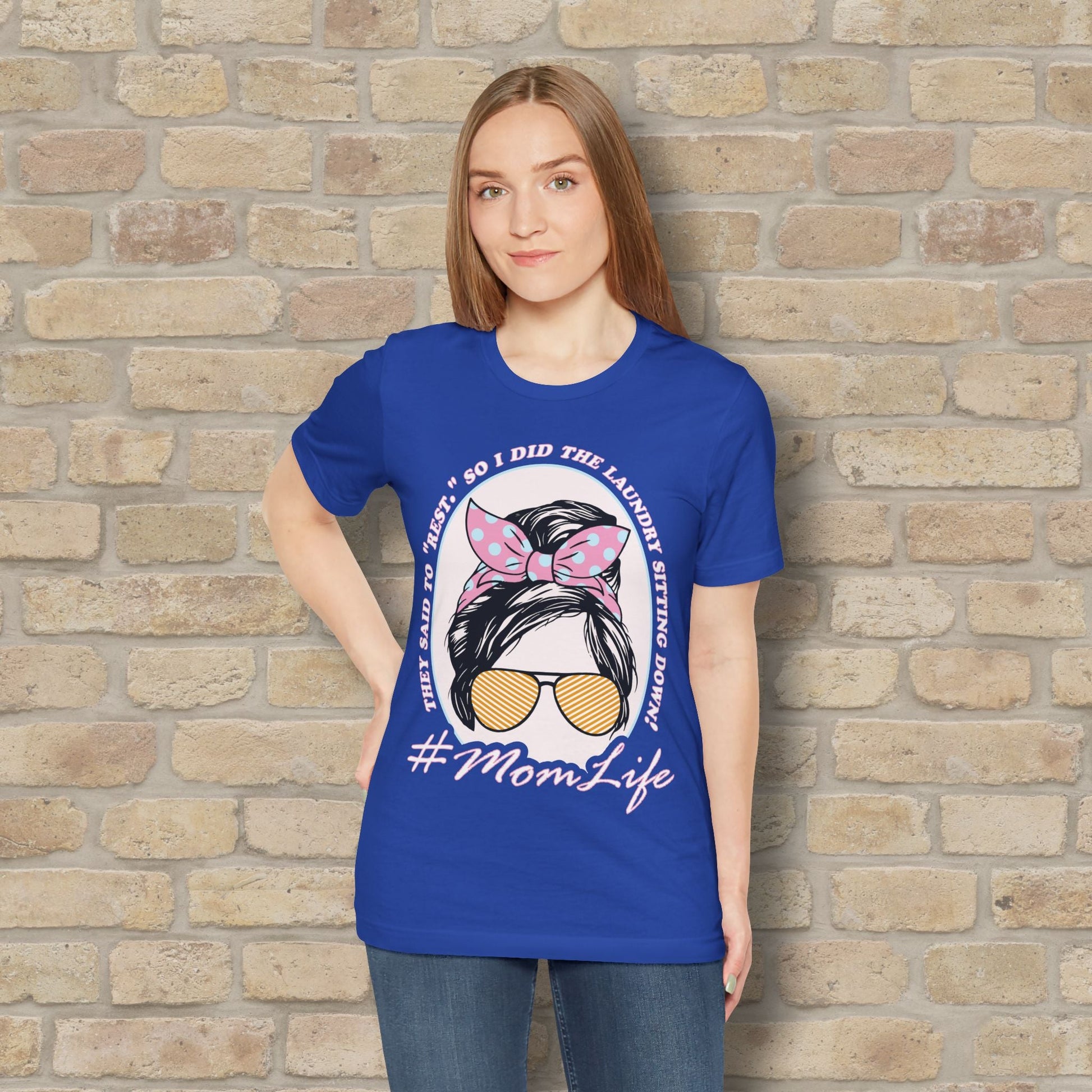 Graphic & Text T-Shirts Rest By Doing Laundry Sitting Down Tee - Vibrant Styles
