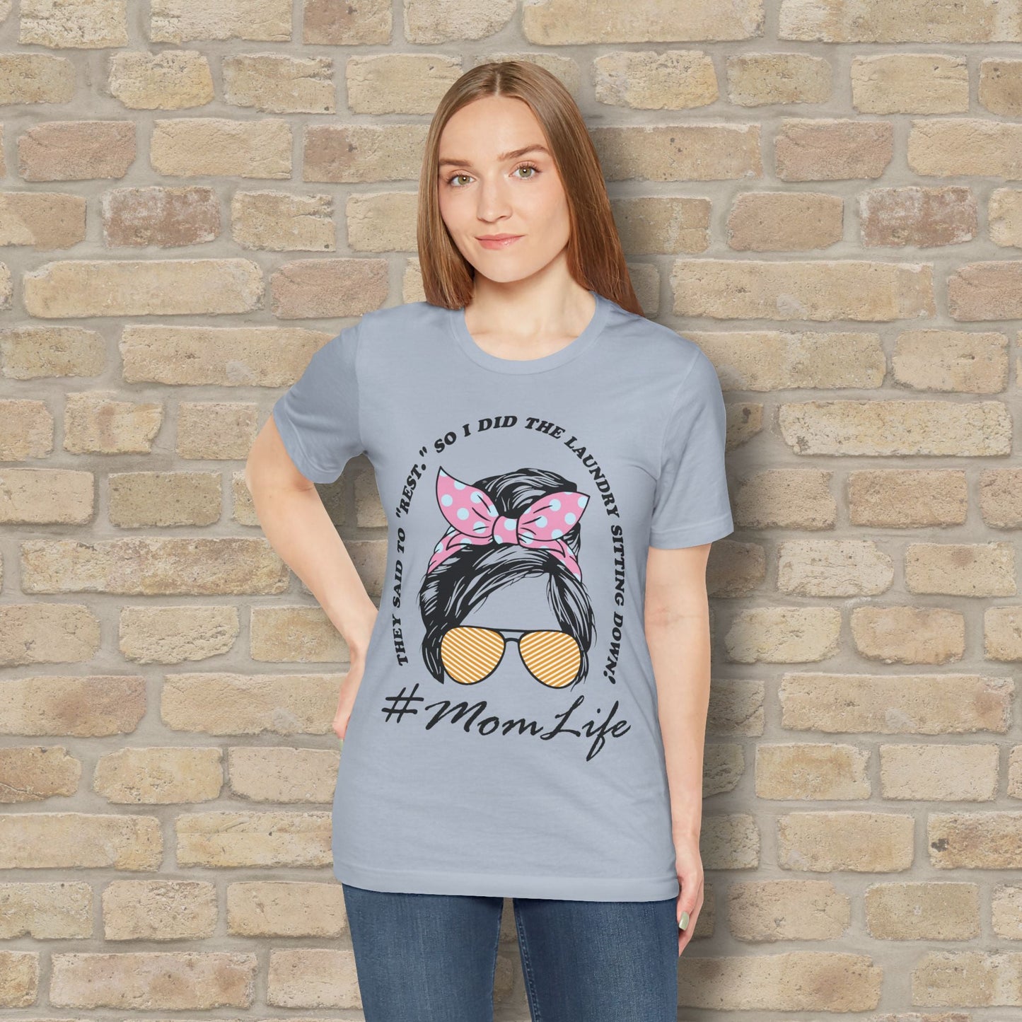 Graphic & Text T-Shirts Rest By Doing Laundry Sitting Down Tee - Vibrant Styles