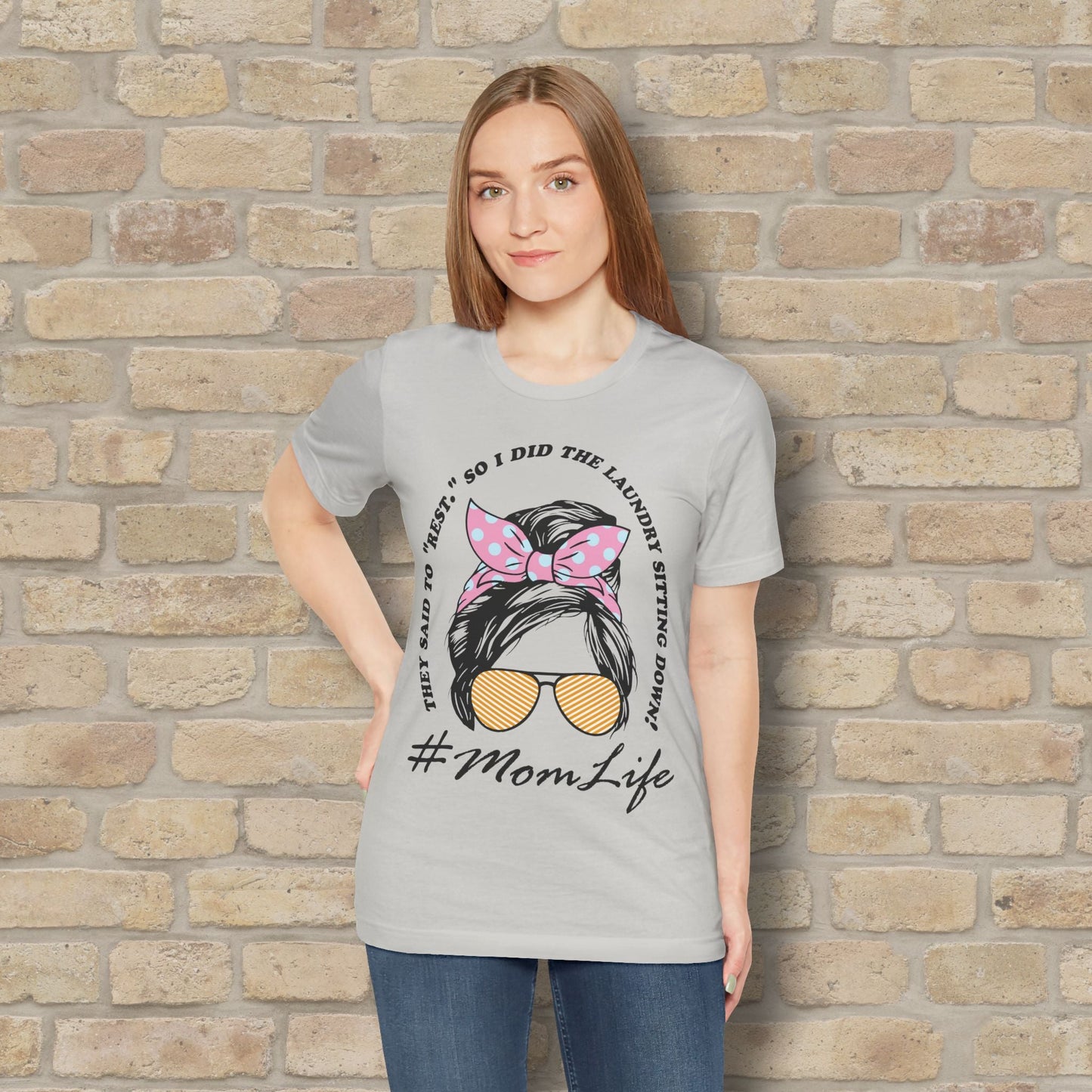 Graphic & Text T-Shirts Rest By Doing Laundry Sitting Down Tee - Vibrant Styles
