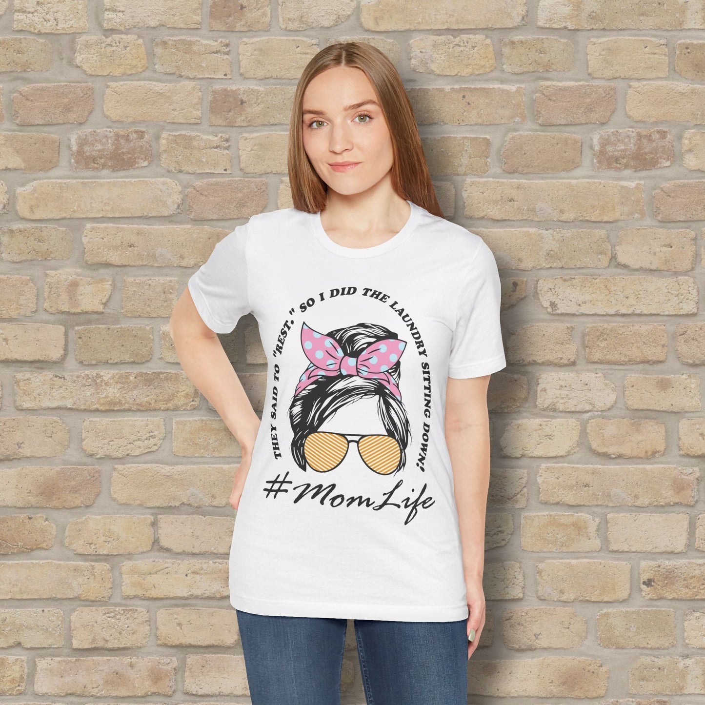 Graphic & Text T-Shirts Rest By Doing Laundry Sitting Down Tee - Vibrant Styles