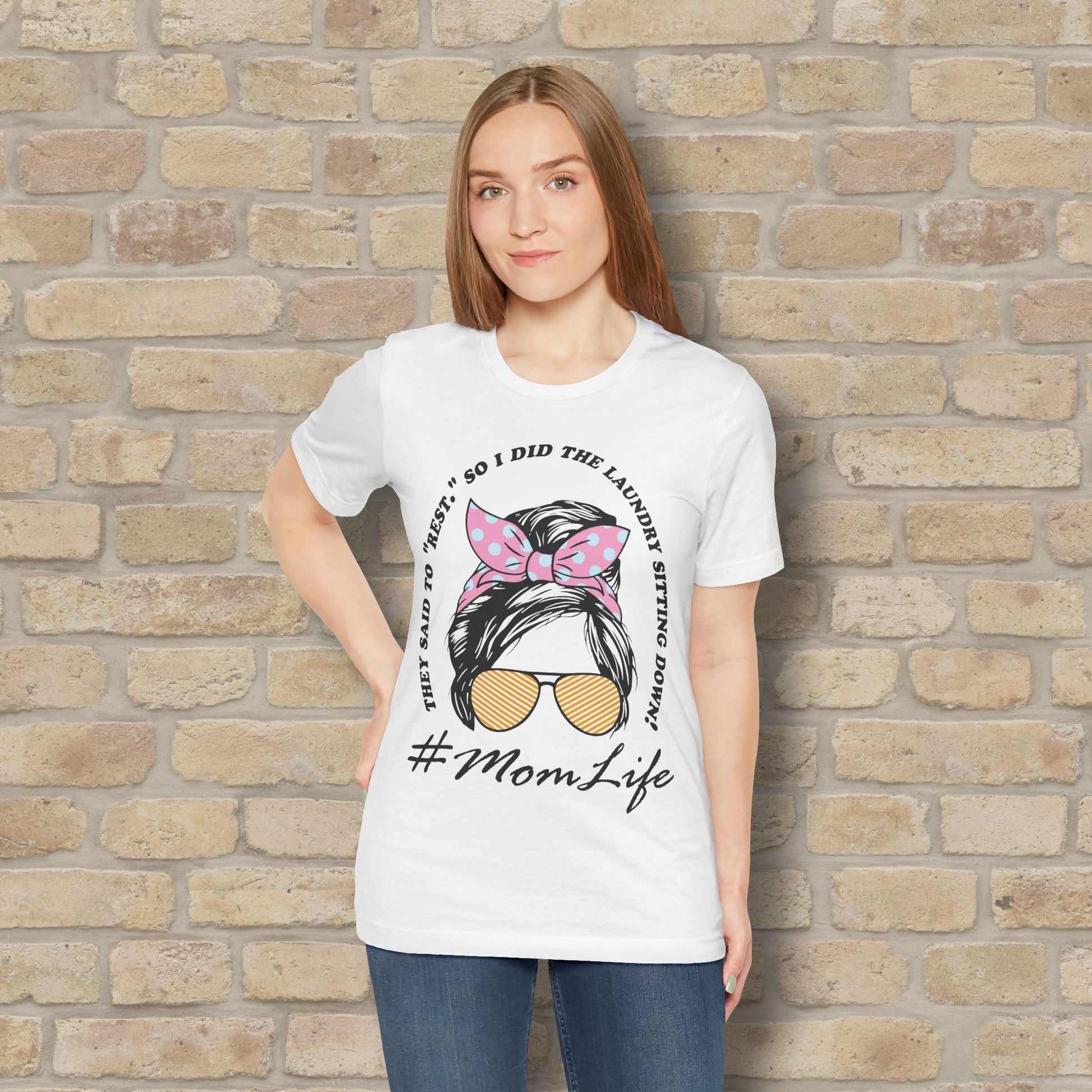 Graphic & Text T-Shirts Rest By Doing Laundry Sitting Down Tee - Vibrant Styles