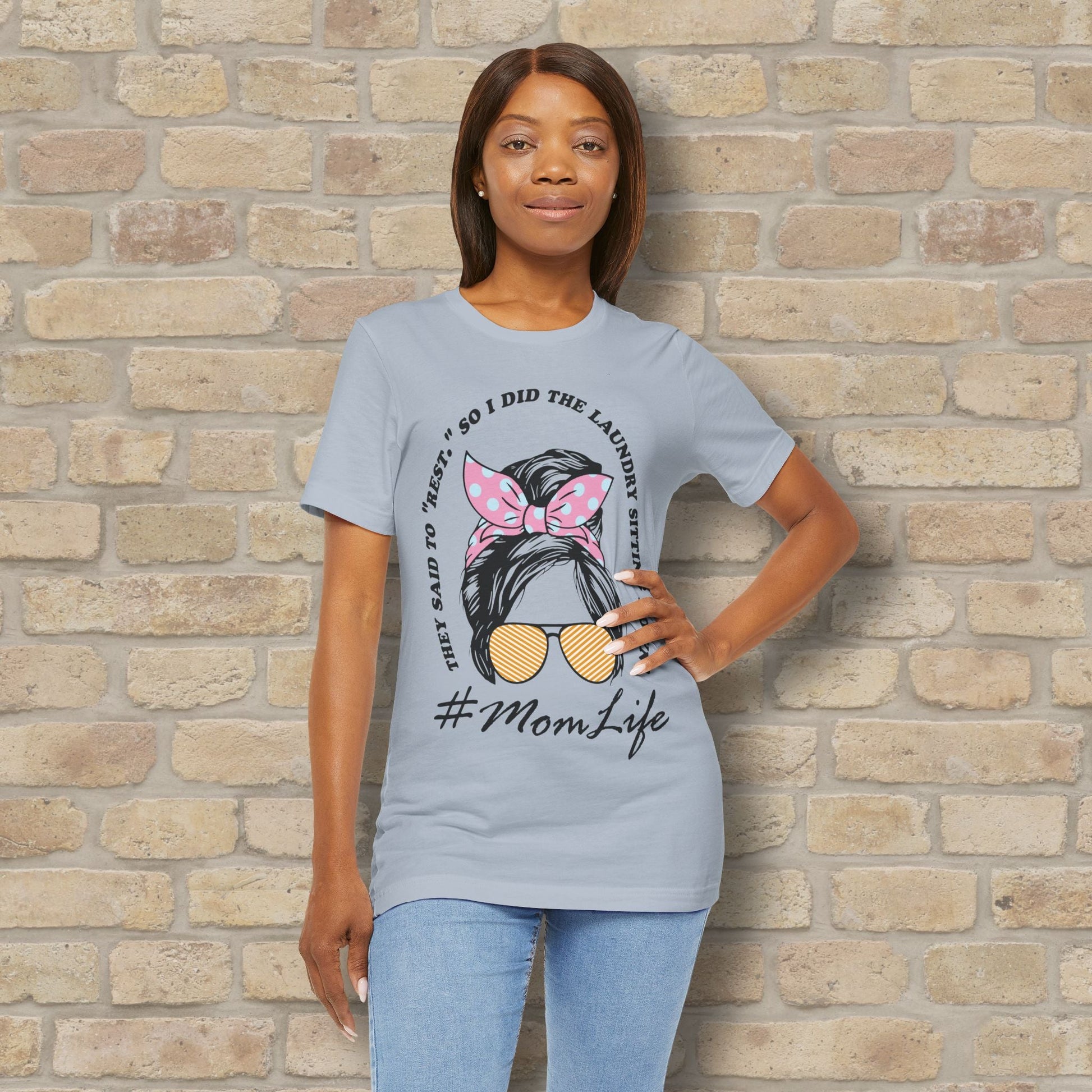 Graphic & Text T-Shirts Rest By Doing Laundry Sitting Down Tee - Vibrant Styles