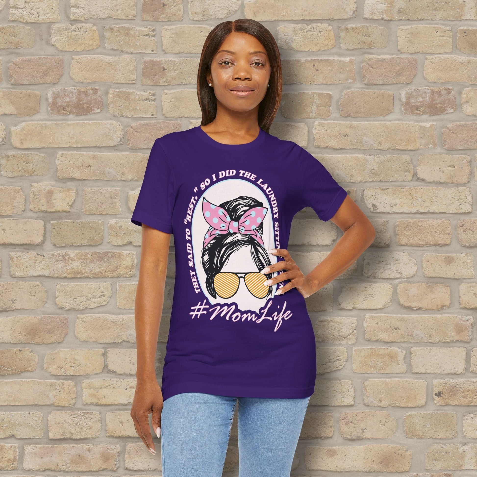 Graphic & Text T-Shirts Rest By Doing Laundry Sitting Down Tee - Vibrant Styles