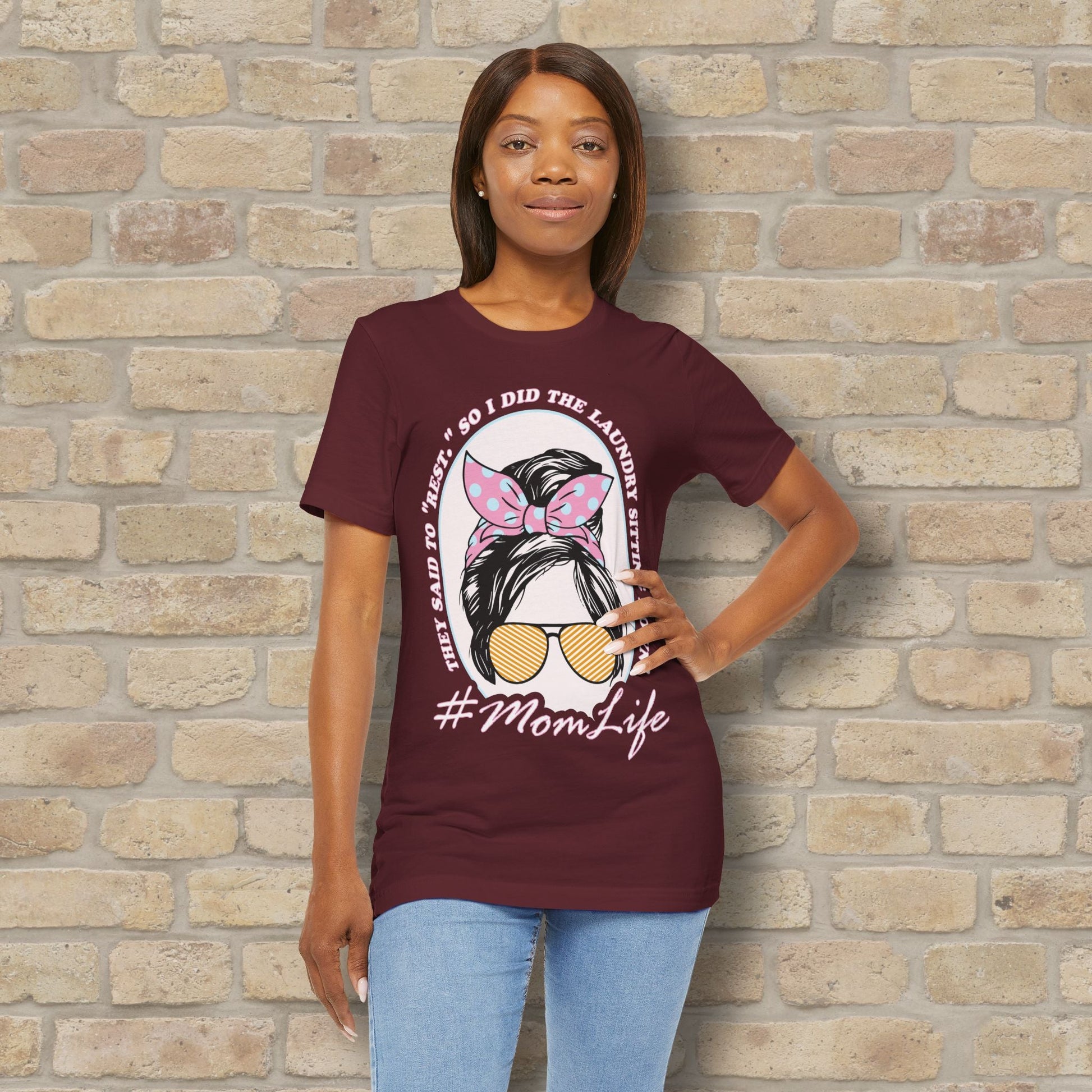 Graphic & Text T-Shirts Rest By Doing Laundry Sitting Down Tee - Vibrant Styles