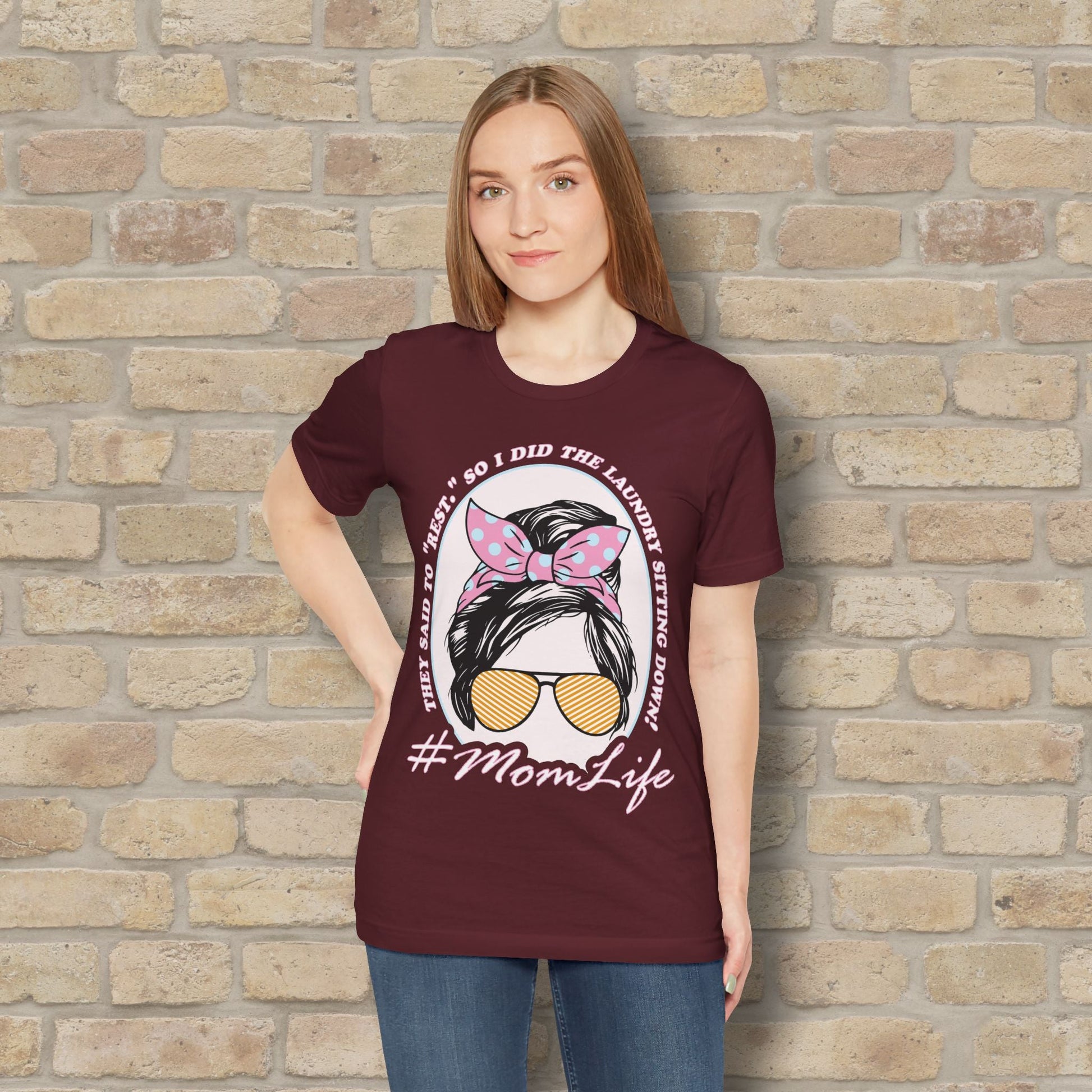 Graphic & Text T-Shirts Rest By Doing Laundry Sitting Down Tee - Vibrant Styles