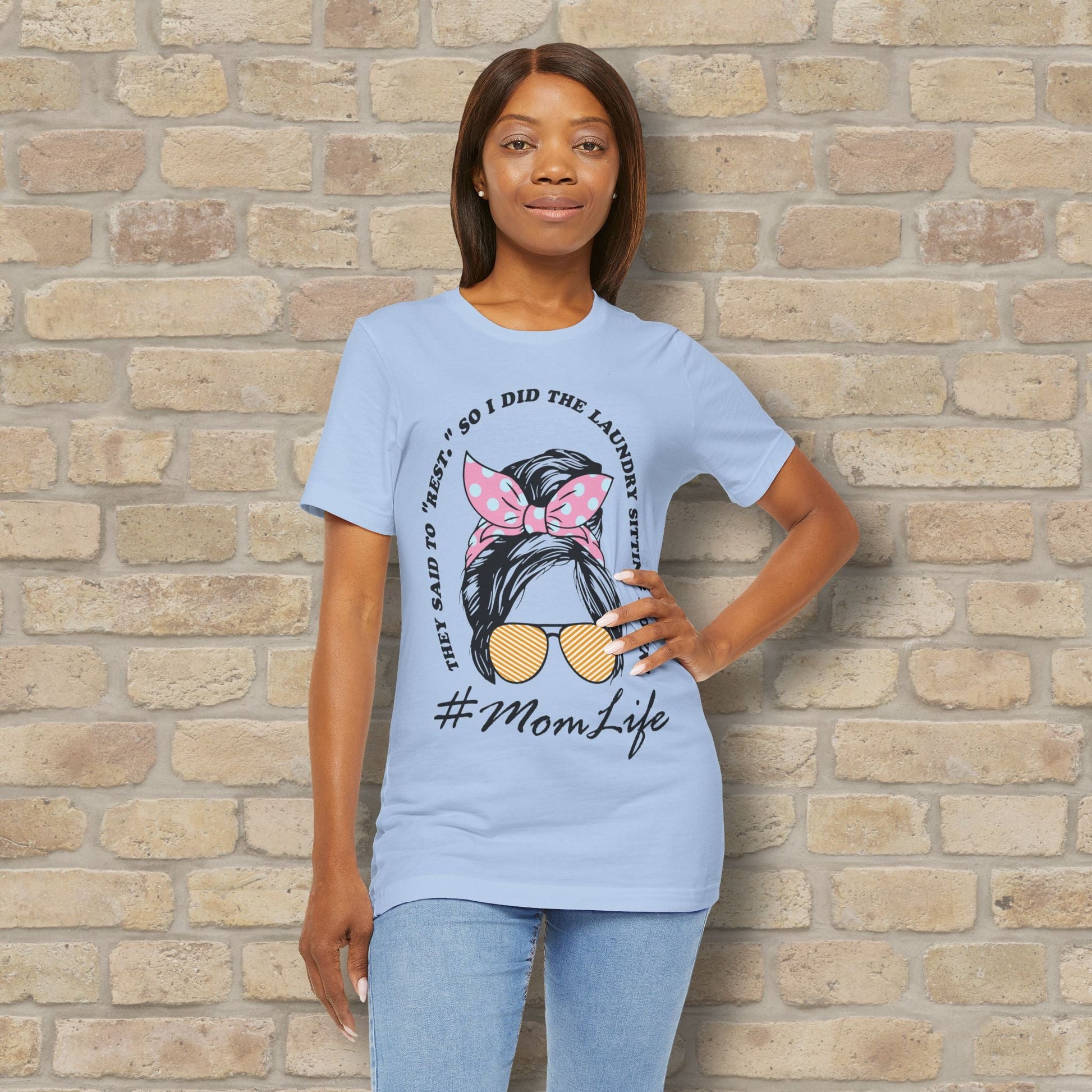 Graphic & Text T-Shirts Rest By Doing Laundry Sitting Down Tee - Vibrant Styles