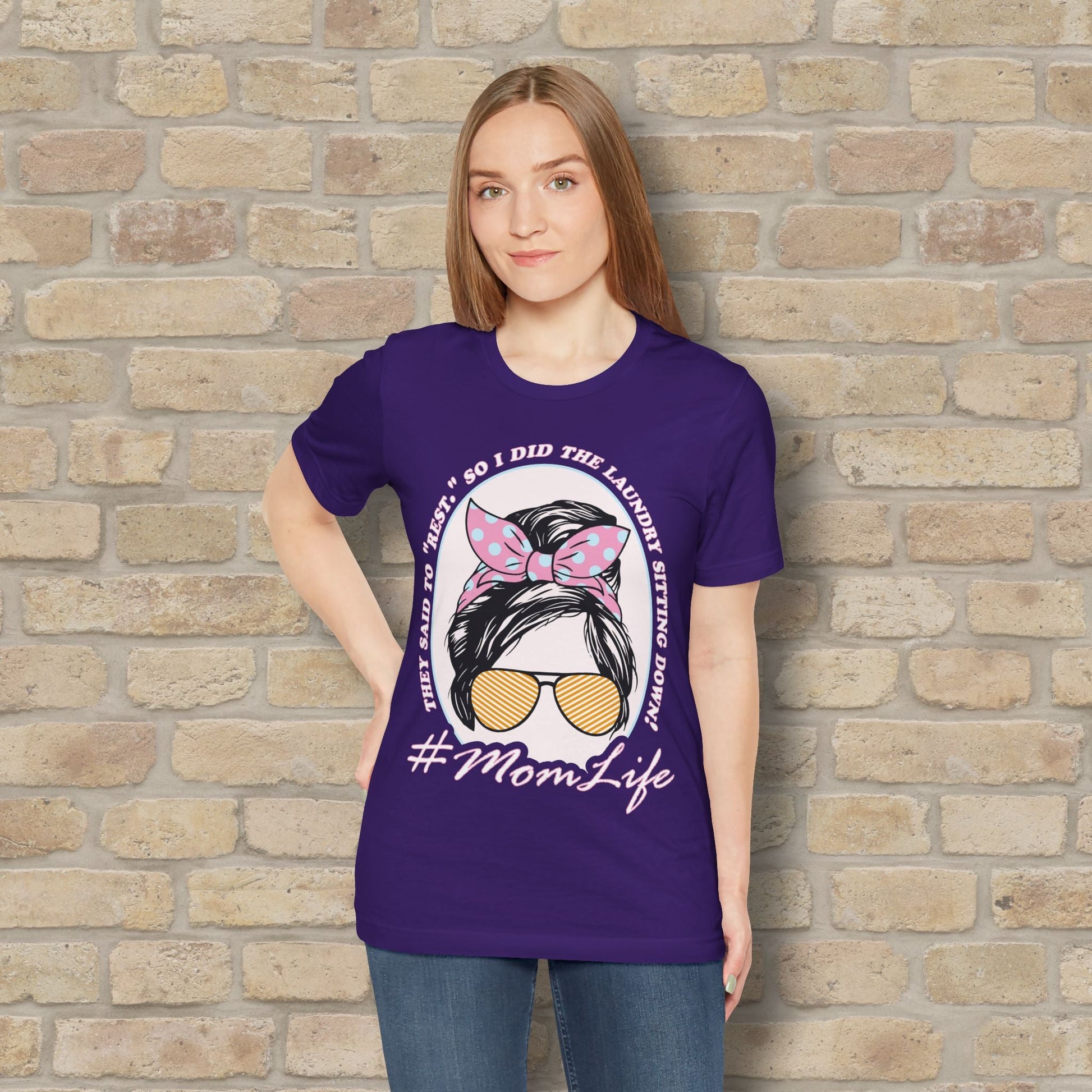 Graphic & Text T-Shirts Rest By Doing Laundry Sitting Down Tee - Vibrant Styles