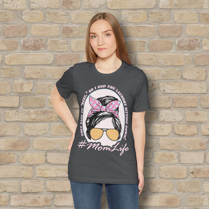 Graphic & Text Rest By Doing Laundry Sitting Down Tee - Vibrant Styles