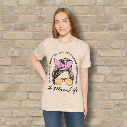 Graphic & Text T-Shirts Rest By Doing Laundry Sitting Down Tee - Vibrant Styles