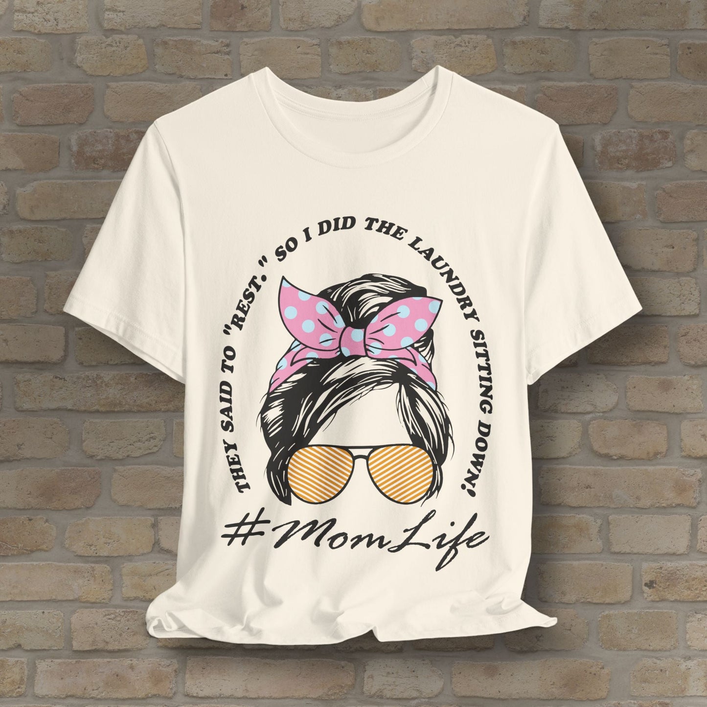 Graphic & Text T-Shirts Rest By Doing Laundry Sitting Down Tee - Vibrant Styles