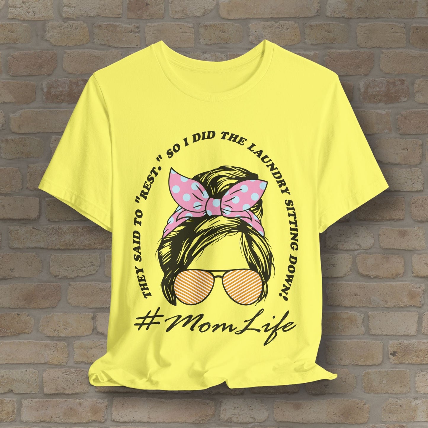 Graphic & Text T-Shirts Rest By Doing Laundry Sitting Down Tee - Vibrant Styles