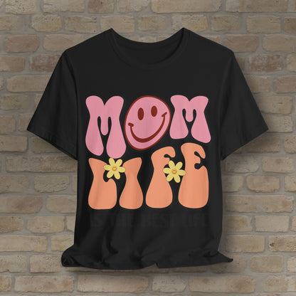 Mostly Text T-Shirts Retro Mom Life Tee - Vibrant Styles