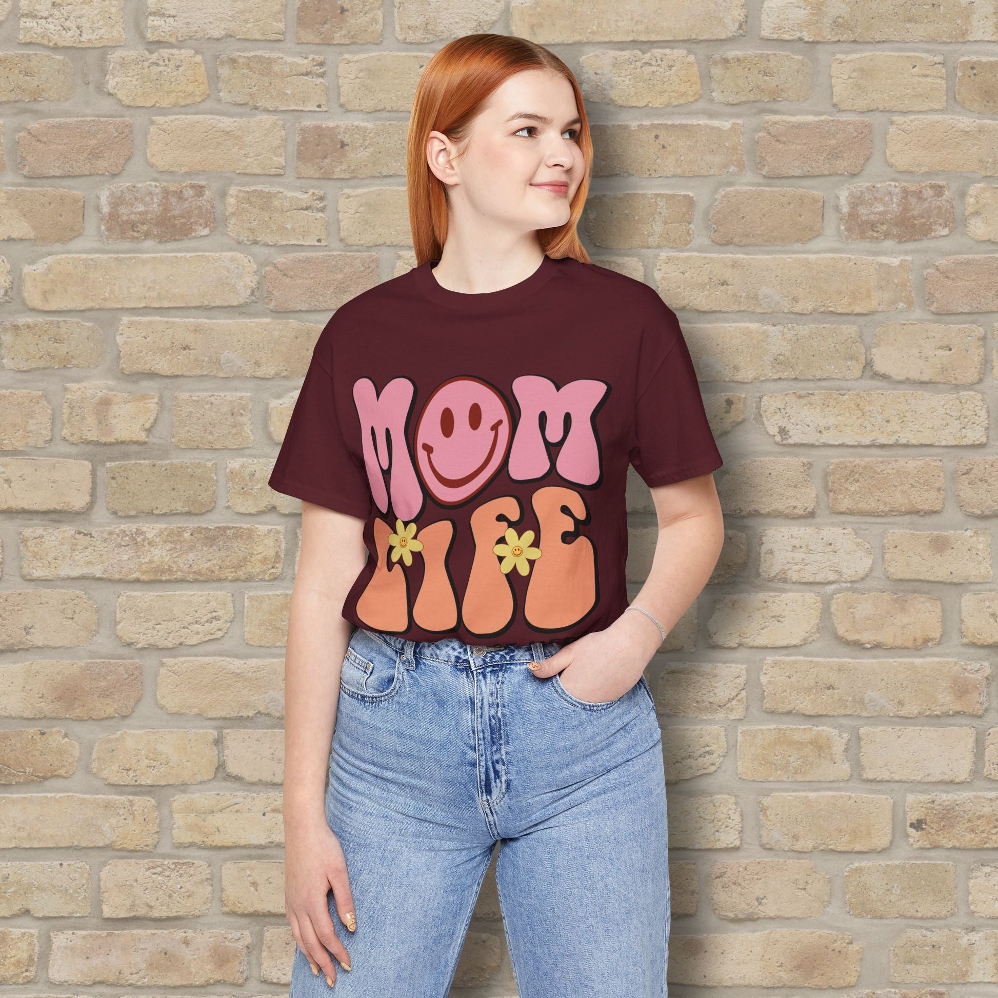 Mostly Text T-Shirts Retro Mom Life Tee - Vibrant Styles