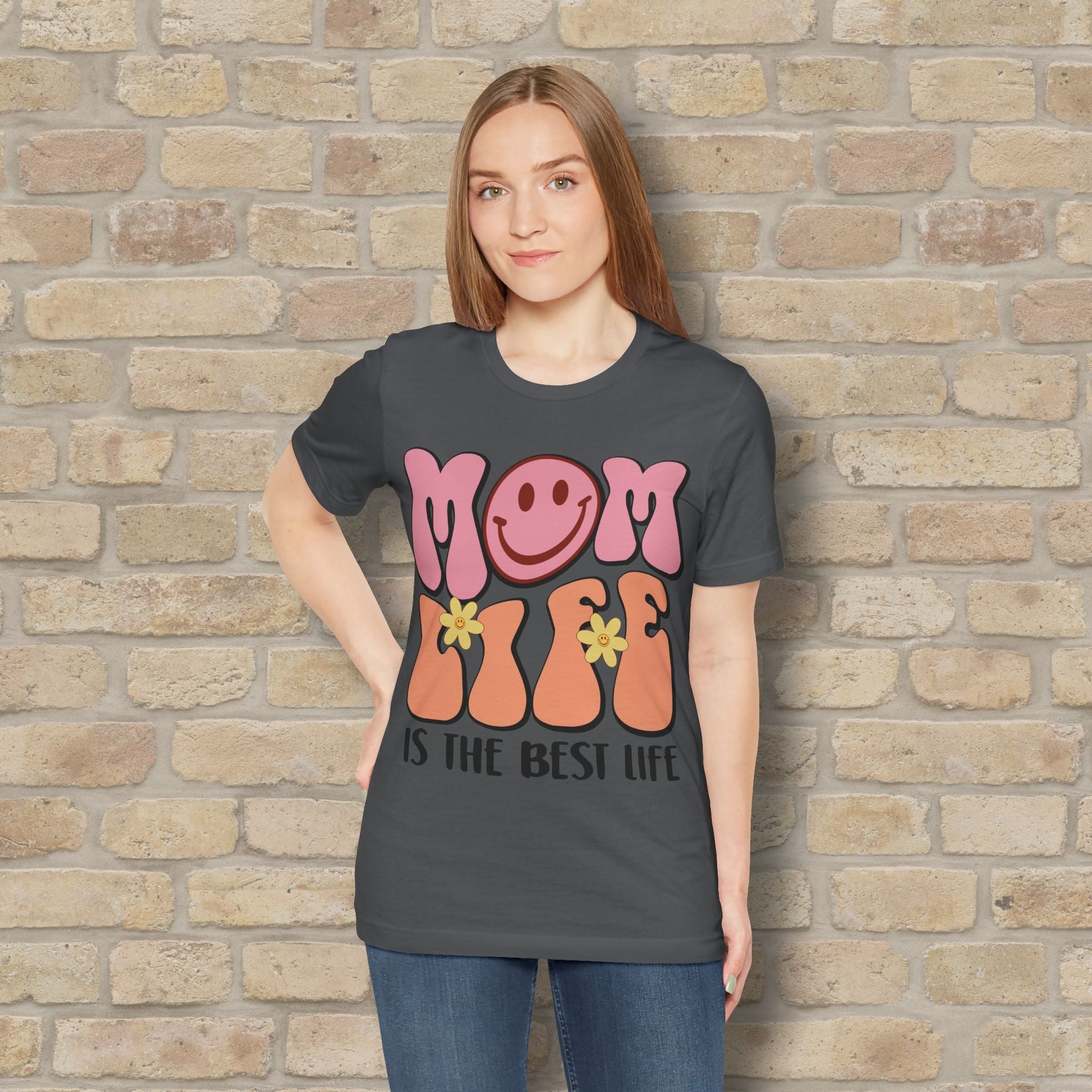 Mostly Text T-Shirts Retro Mom Life Tee - Vibrant Styles