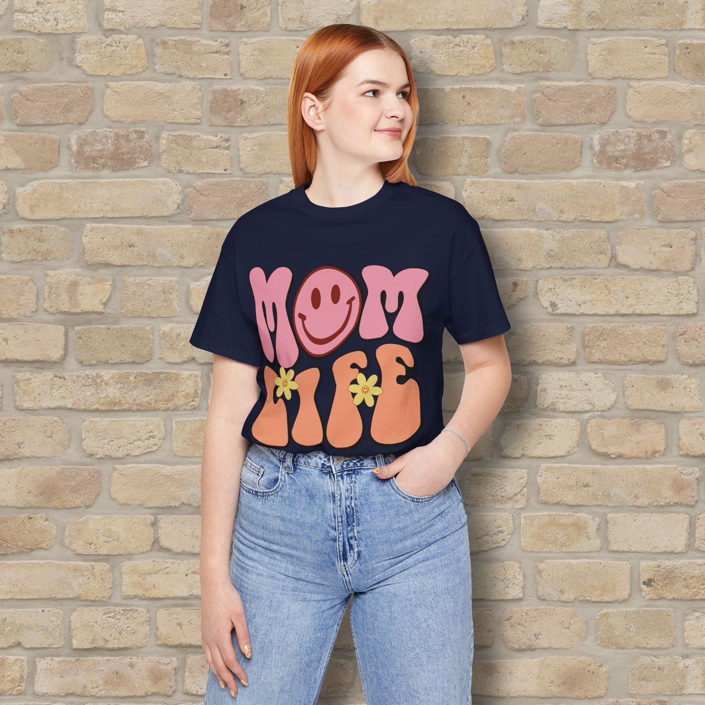 Mostly Text T-Shirts Retro Mom Life Tee - Vibrant Styles