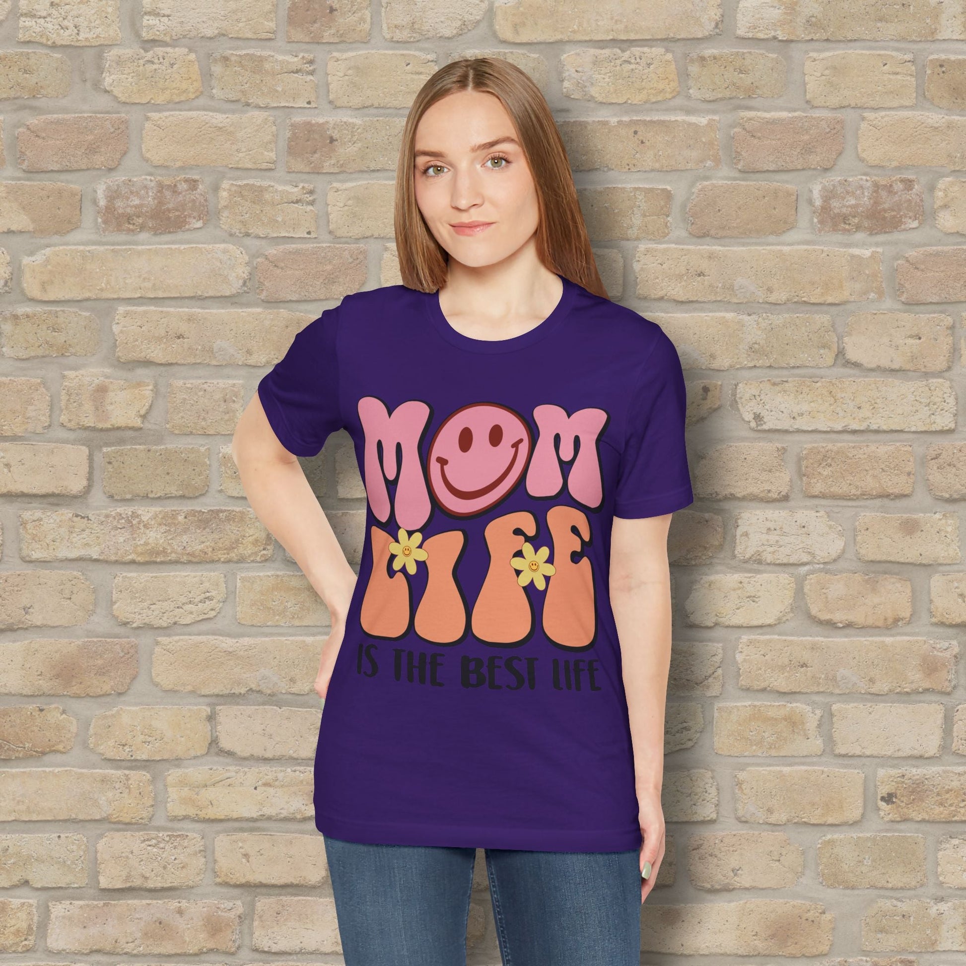 Mostly Text T-Shirts Retro Mom Life Tee - Vibrant Styles