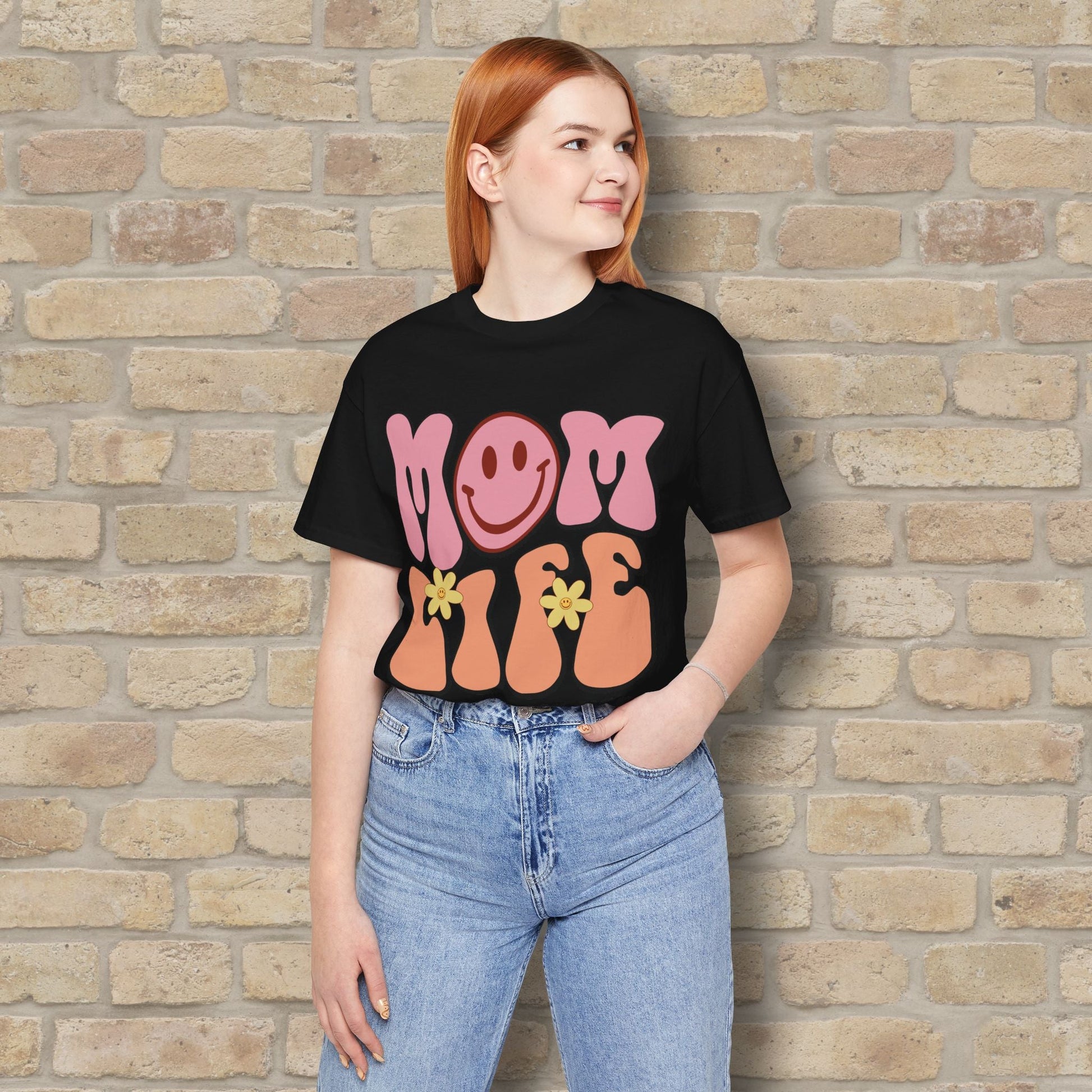 Mostly Text T-Shirts Retro Mom Life Tee - Vibrant Styles