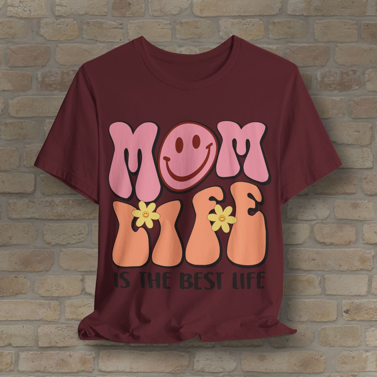 Mostly Text T-Shirts Retro Mom Life Tee - Vibrant Styles