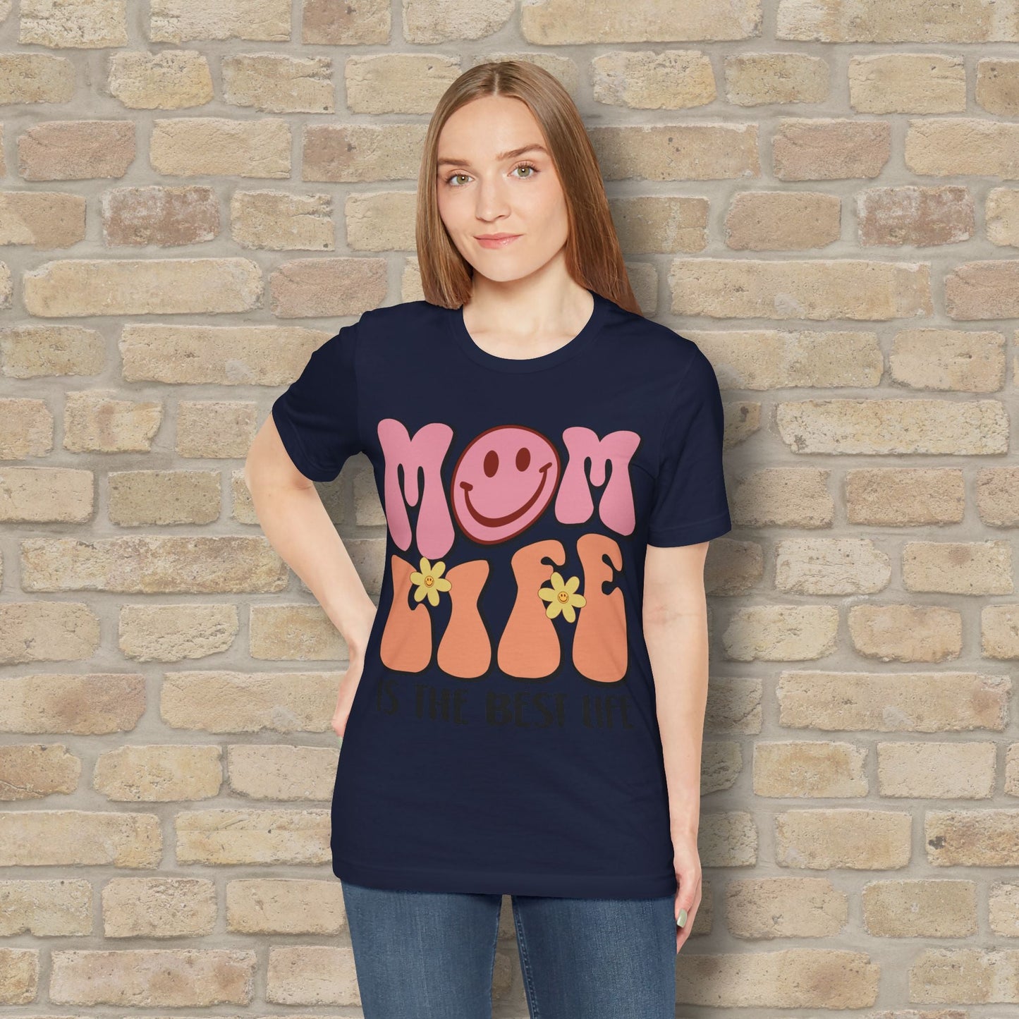 Mostly Text T-Shirts Retro Mom Life Tee - Vibrant Styles