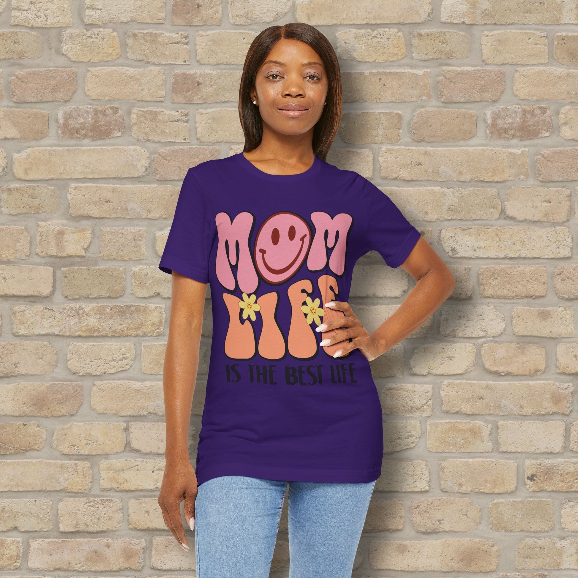 Mostly Text T-Shirts Retro Mom Life Tee - Vibrant Styles