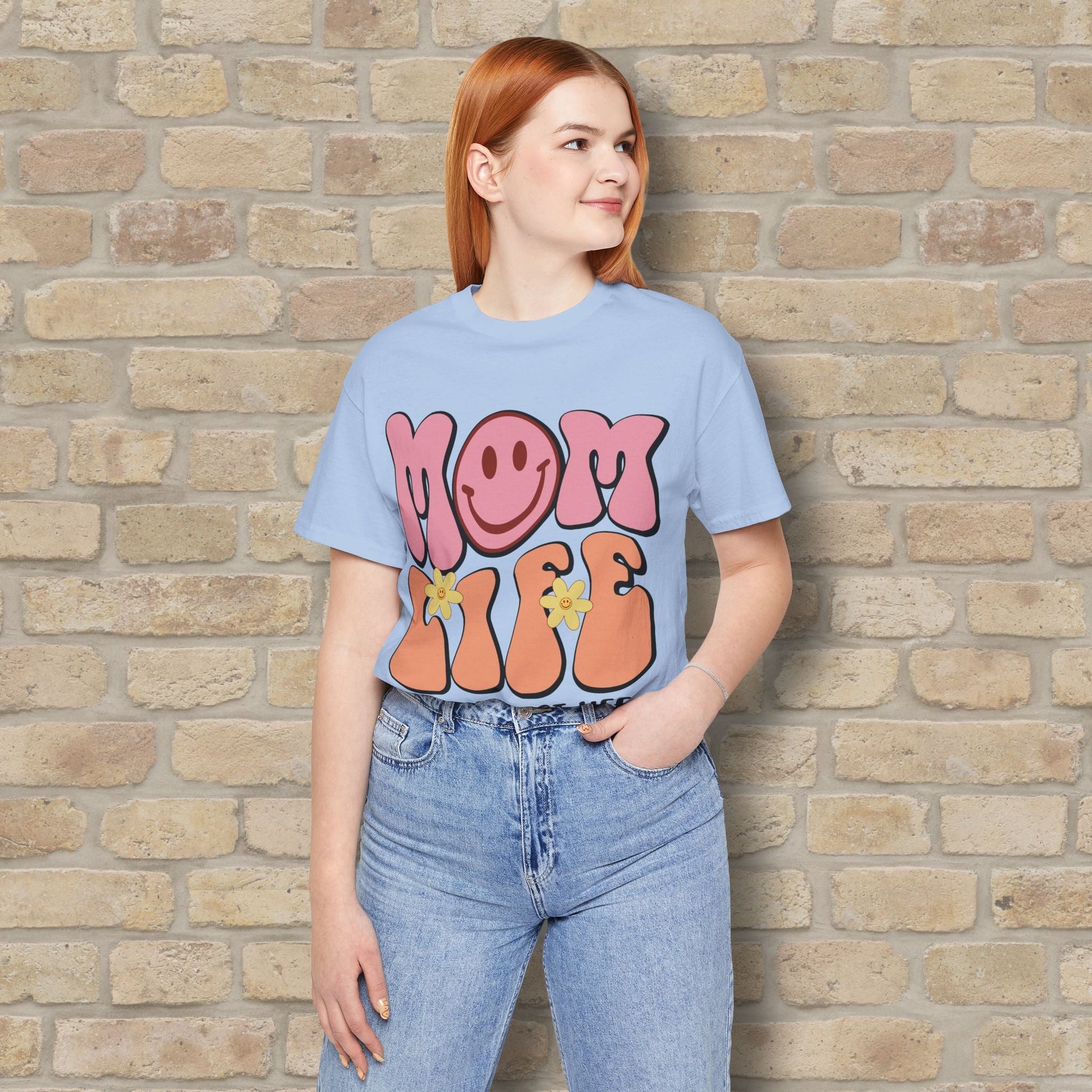 Mostly Text T-Shirts Retro Mom Life Tee - Vibrant Styles
