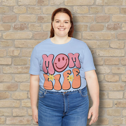 Mostly Text T-Shirts Retro Mom Life Tee - Vibrant Styles