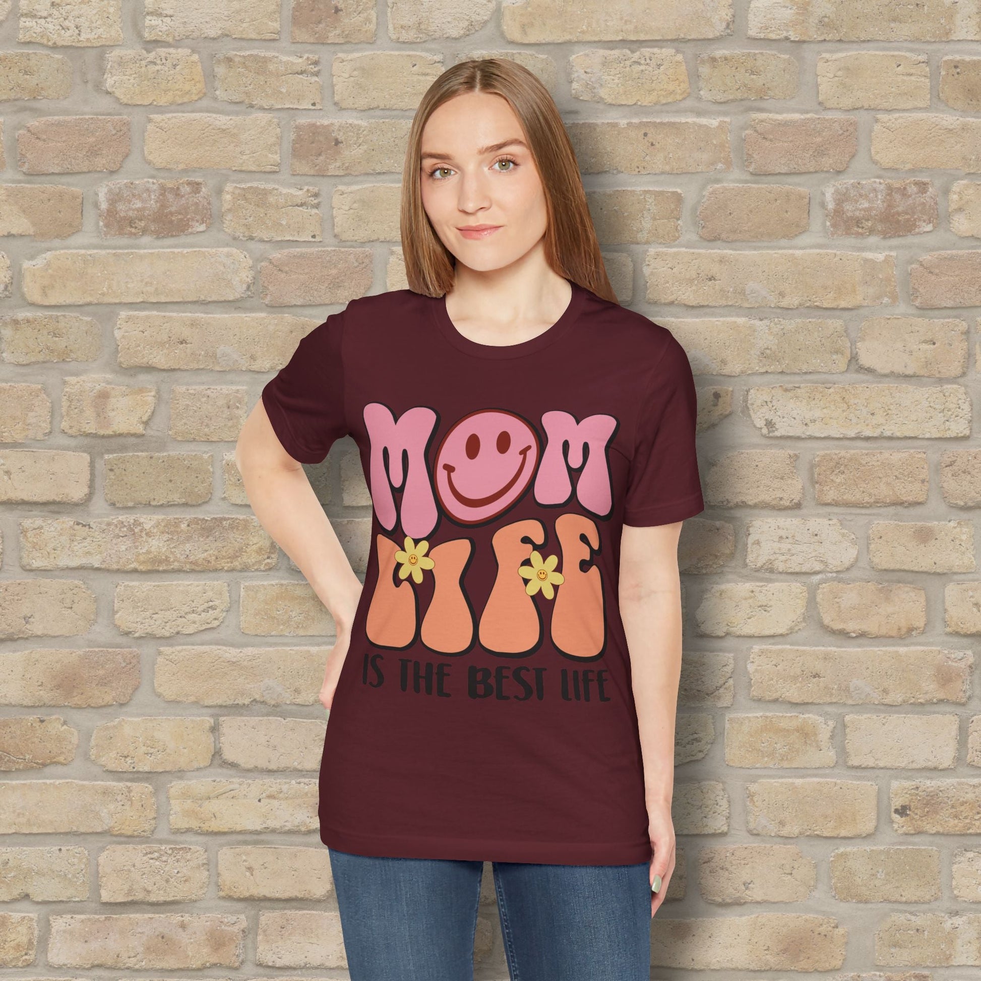 Mostly Text T-Shirts Retro Mom Life Tee - Vibrant Styles