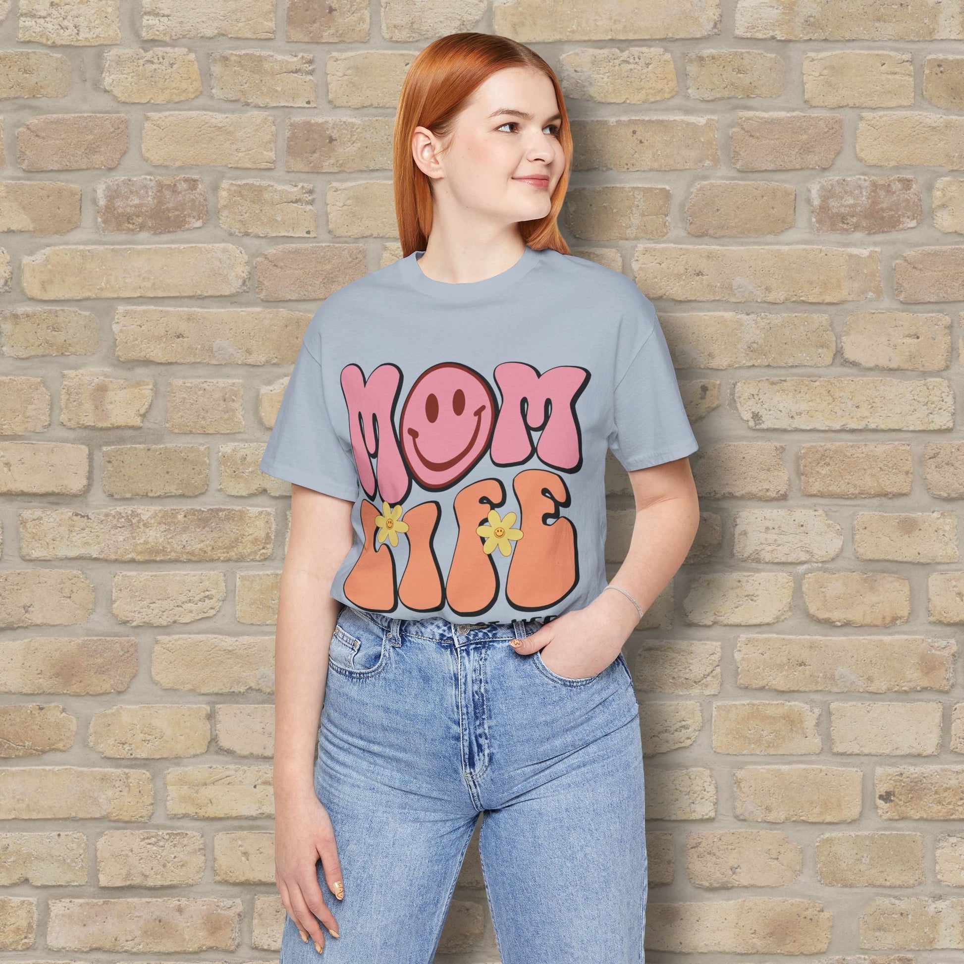 Mostly Text T-Shirts Retro Mom Life Tee - Vibrant Styles