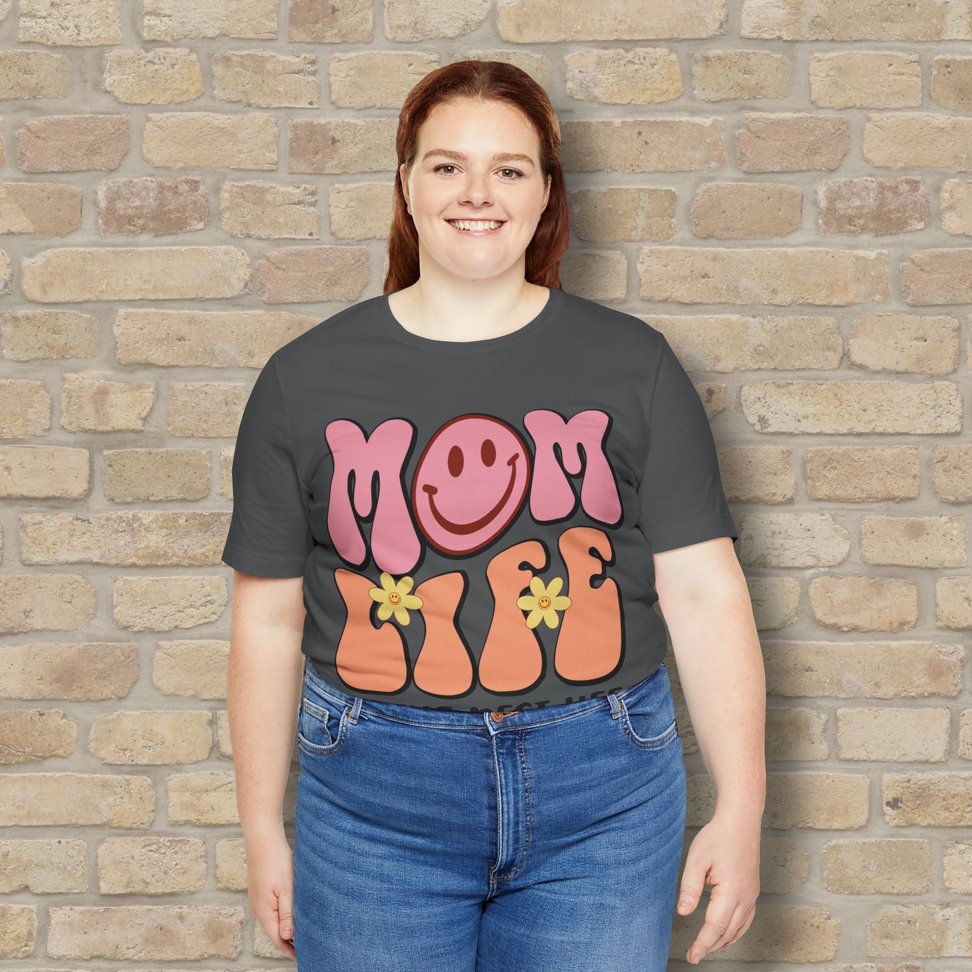 Mostly Text T-Shirts Retro Mom Life Tee - Vibrant Styles
