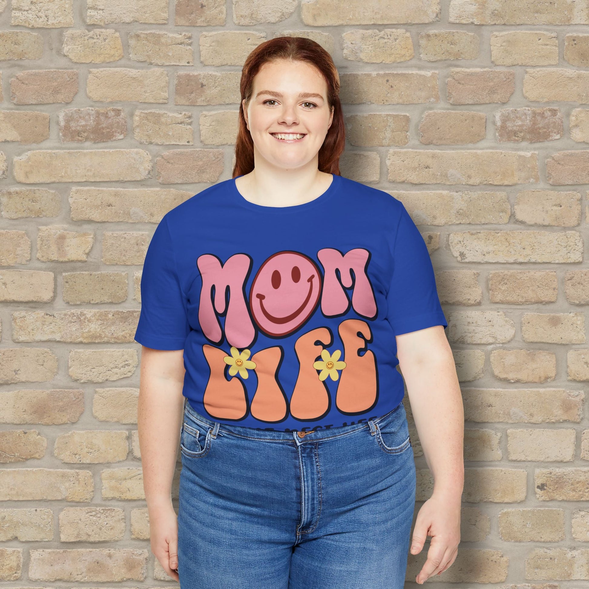 Mostly Text T-Shirts Retro Mom Life Tee - Vibrant Styles