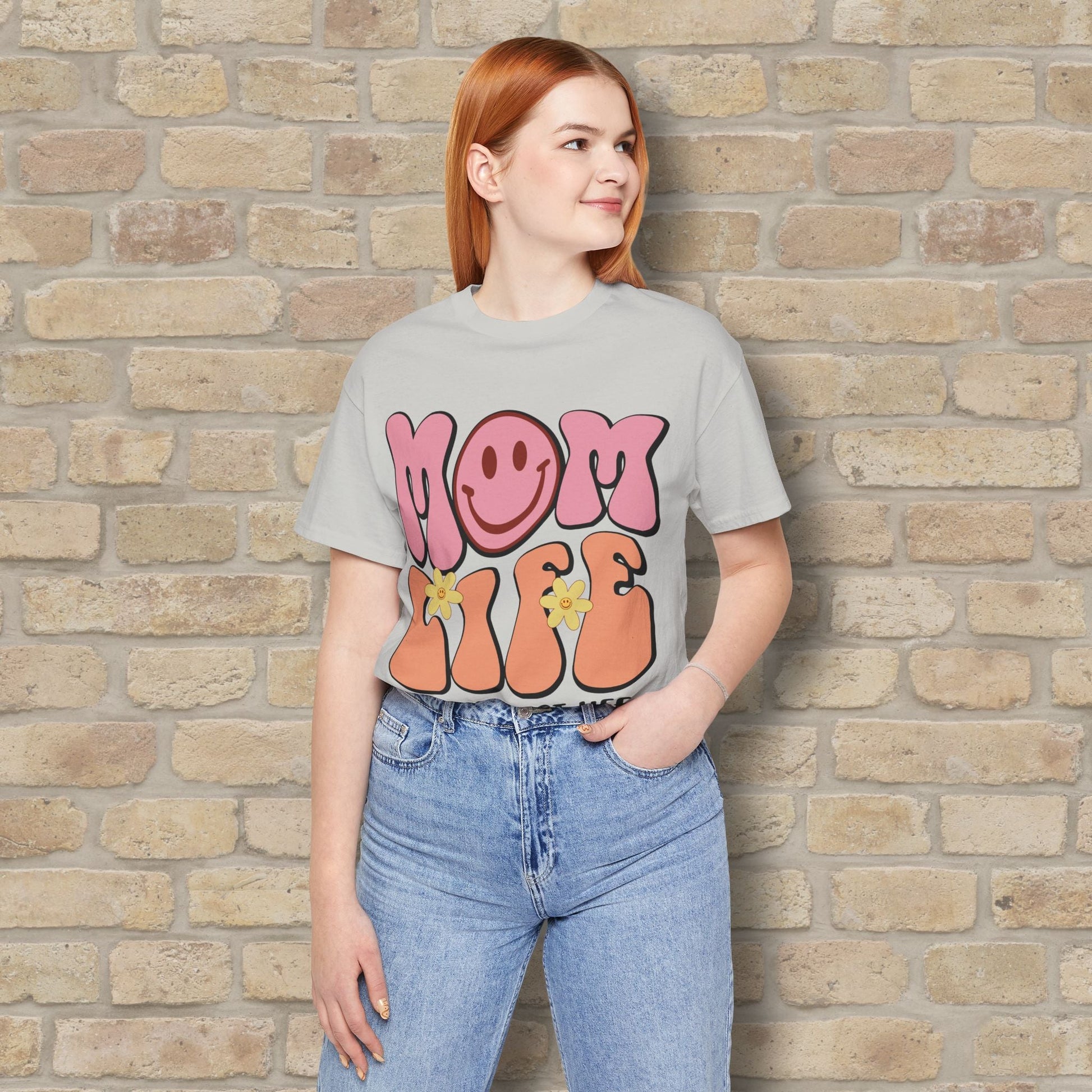 Mostly Text T-Shirts Retro Mom Life Tee - Vibrant Styles