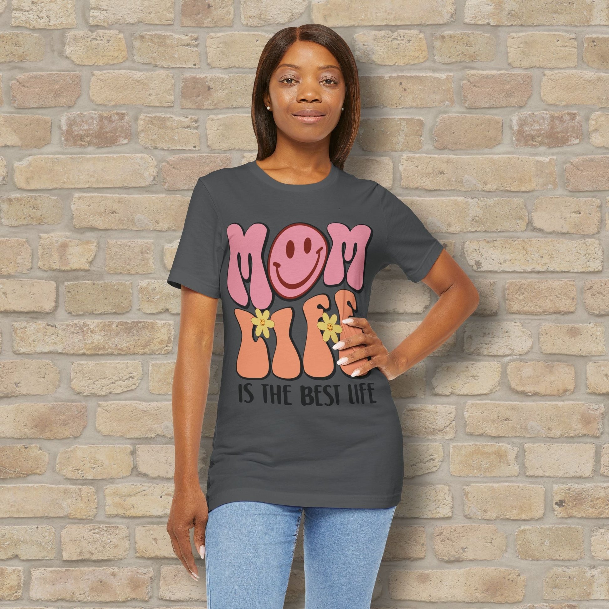 Mostly Text T-Shirts Retro Mom Life Tee - Vibrant Styles