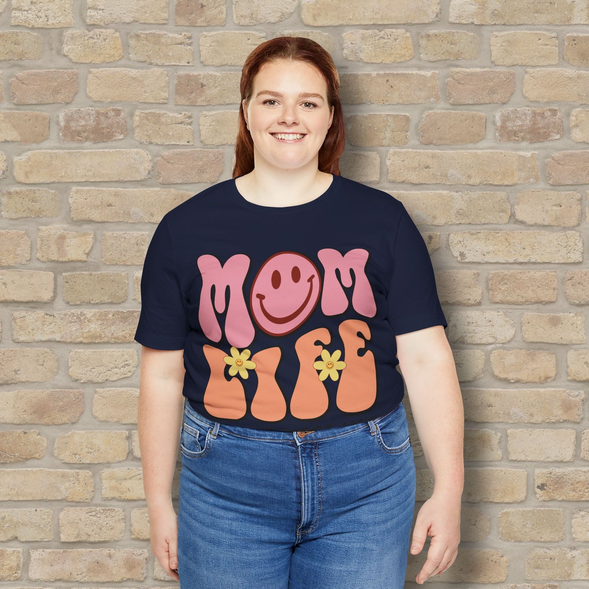 Mostly Text T-Shirts Retro Mom Life Tee - Vibrant Styles