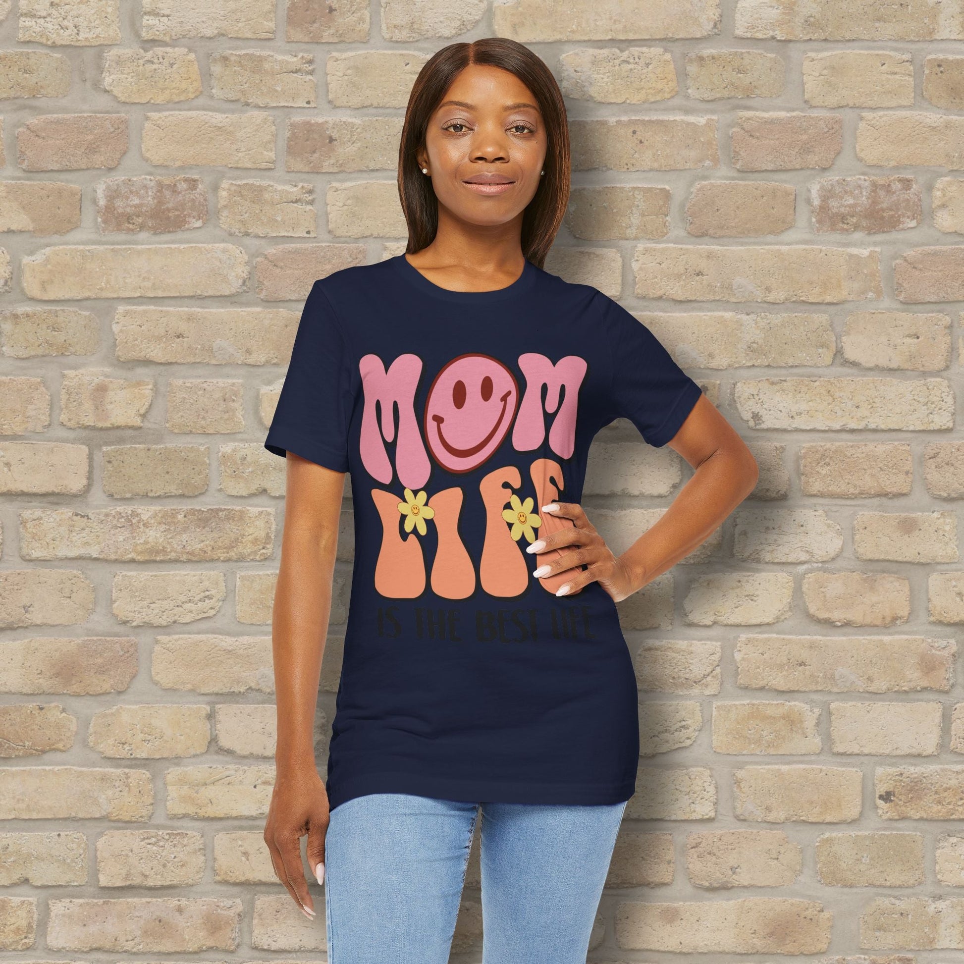 Mostly Text T-Shirts Retro Mom Life Tee - Vibrant Styles