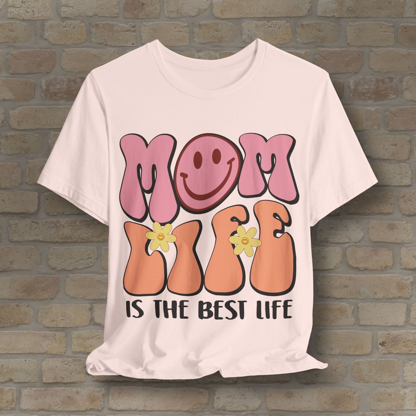 Mostly Text T-Shirts Retro Mom Life Tee - Vibrant Styles