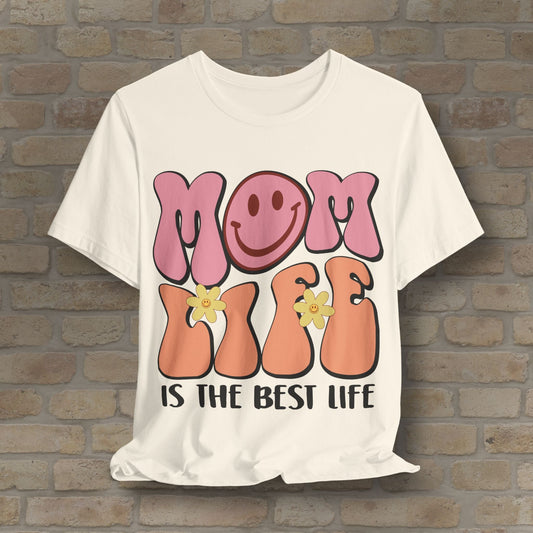 Mostly Text T-Shirts Retro Mom Life Tee - Vibrant Styles