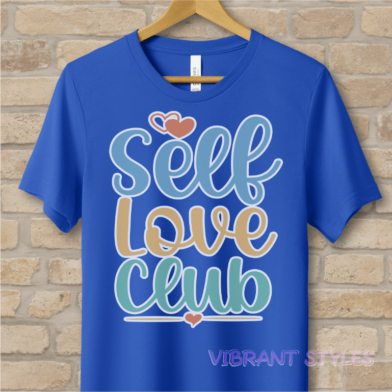 Mostly Text T-Shirts Self Love Club Tee - Vibrant Styles
