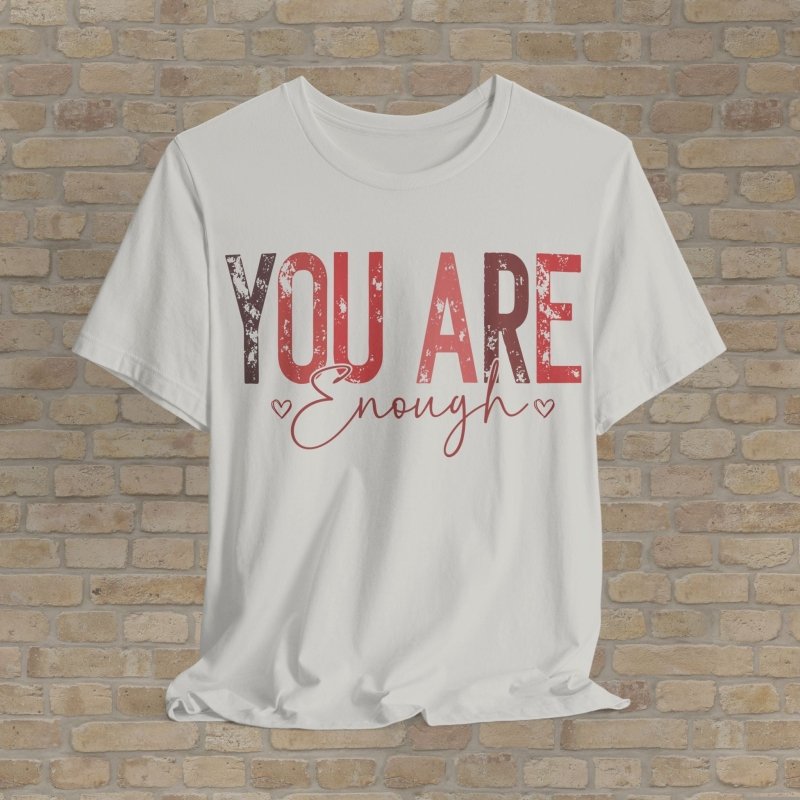 Mostly Text T-Shirts Self - Worth Reminder Tee - Vibrant Styles
