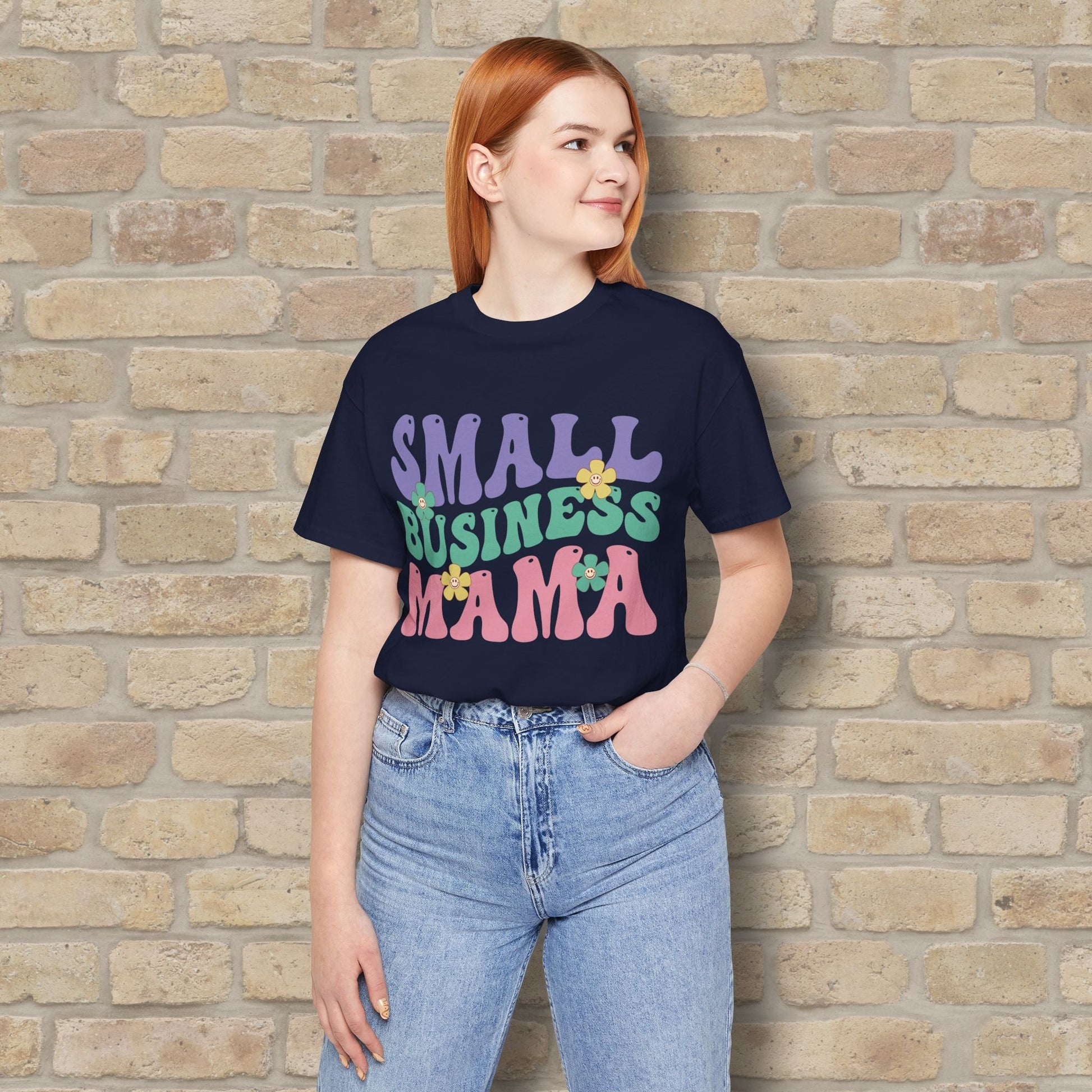 Mostly Text T-Shirts Small Business Mama Tee - Vibrant Styles