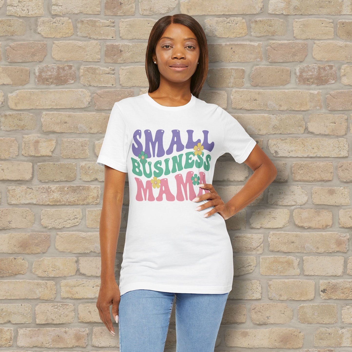 Mostly Text T-Shirts Small Business Mama Tee - Vibrant Styles