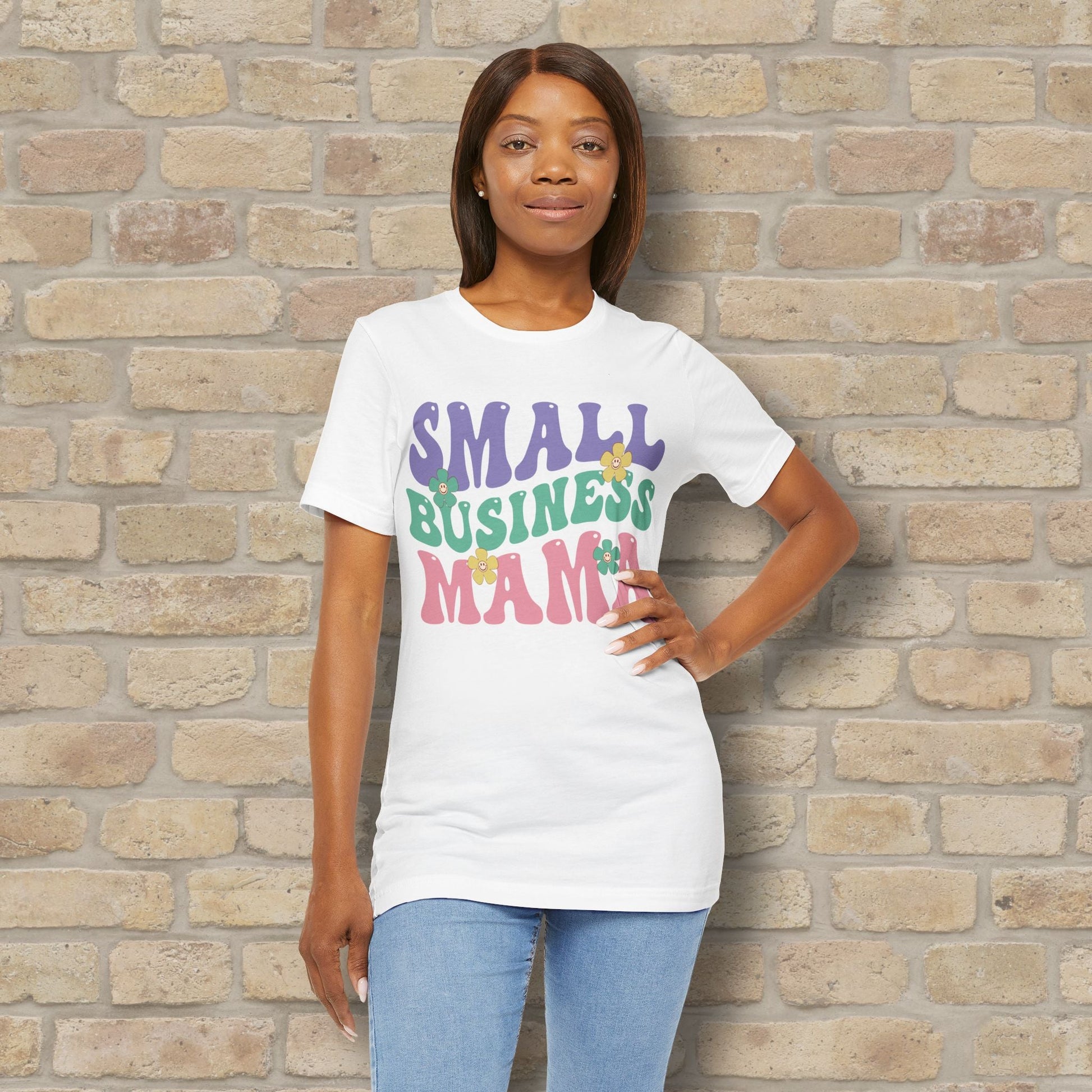 Mostly Text T-Shirts Small Business Mama Tee - Vibrant Styles