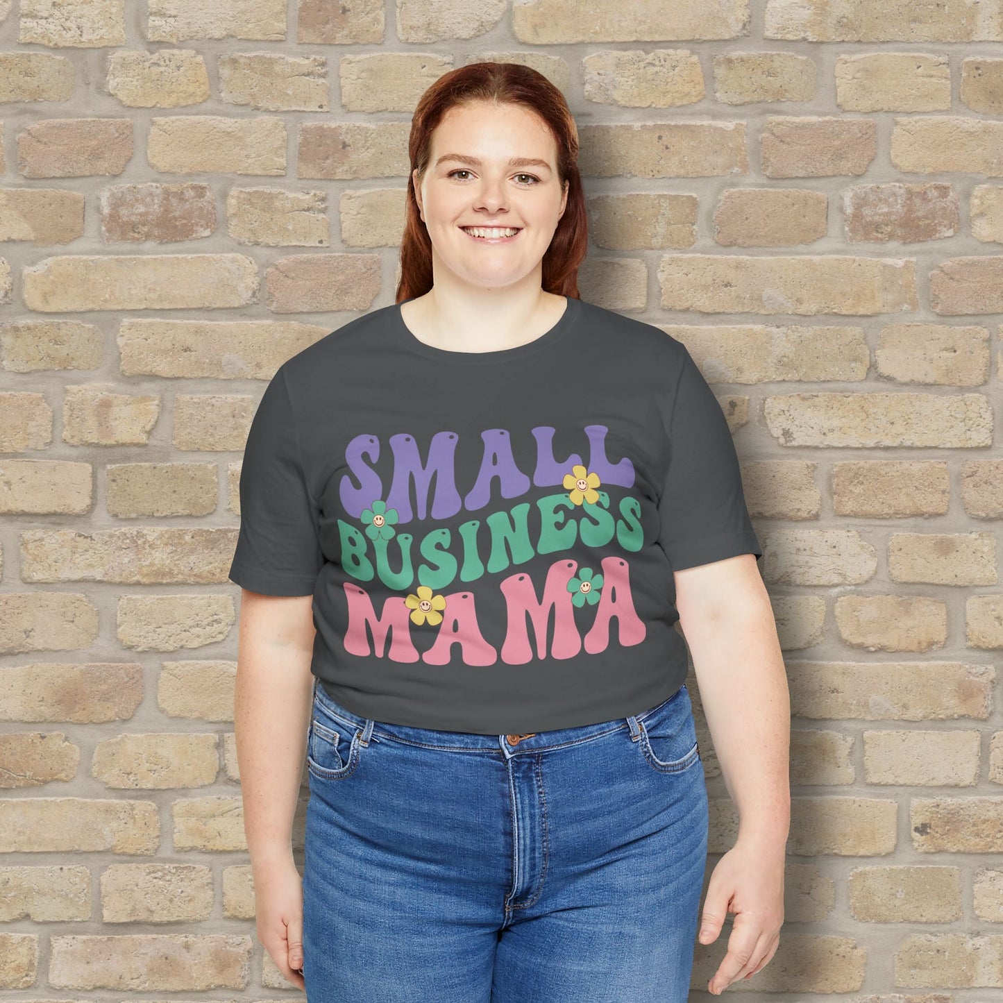 Mostly Text T-Shirts Small Business Mama Tee - Vibrant Styles
