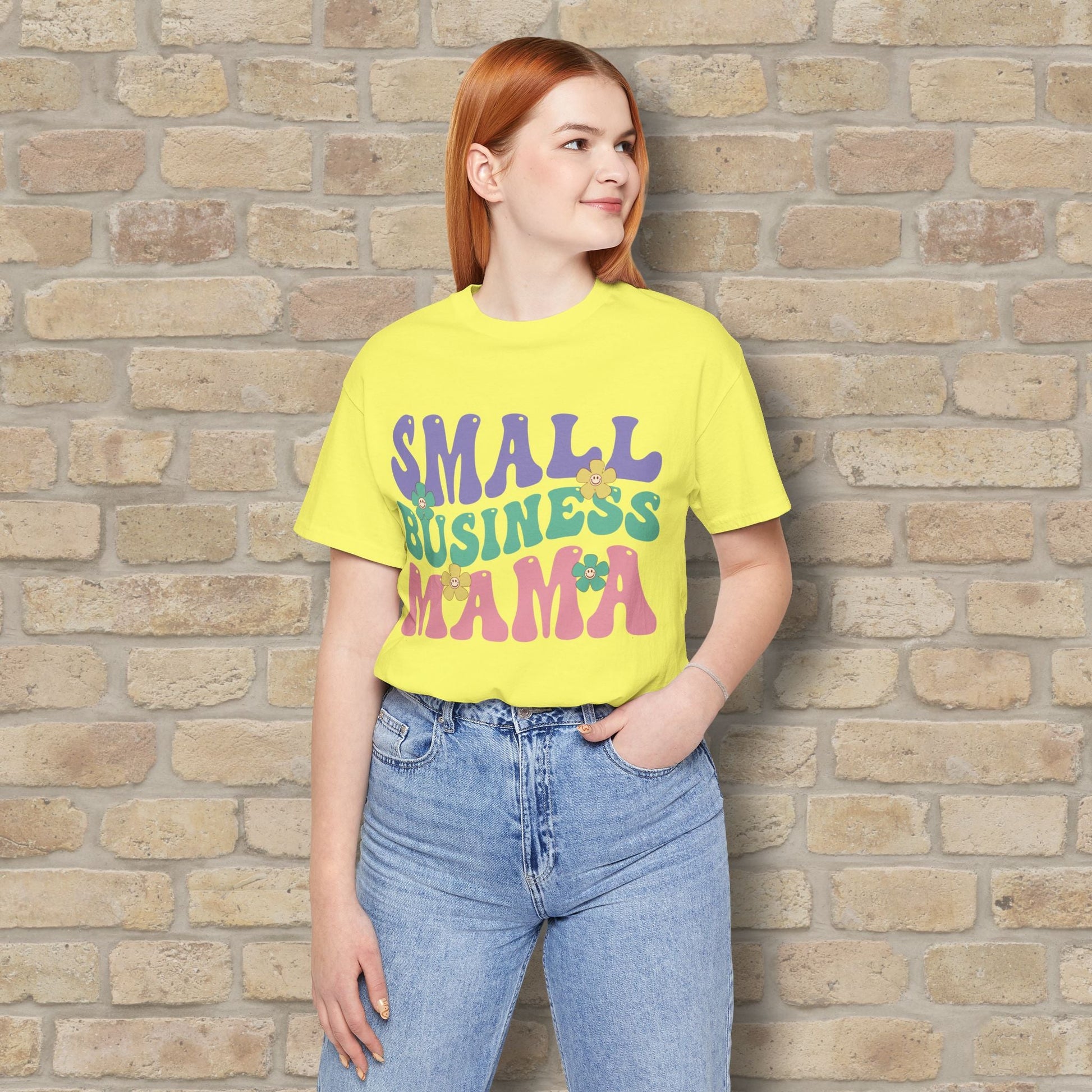Mostly Text T-Shirts Small Business Mama Tee - Vibrant Styles